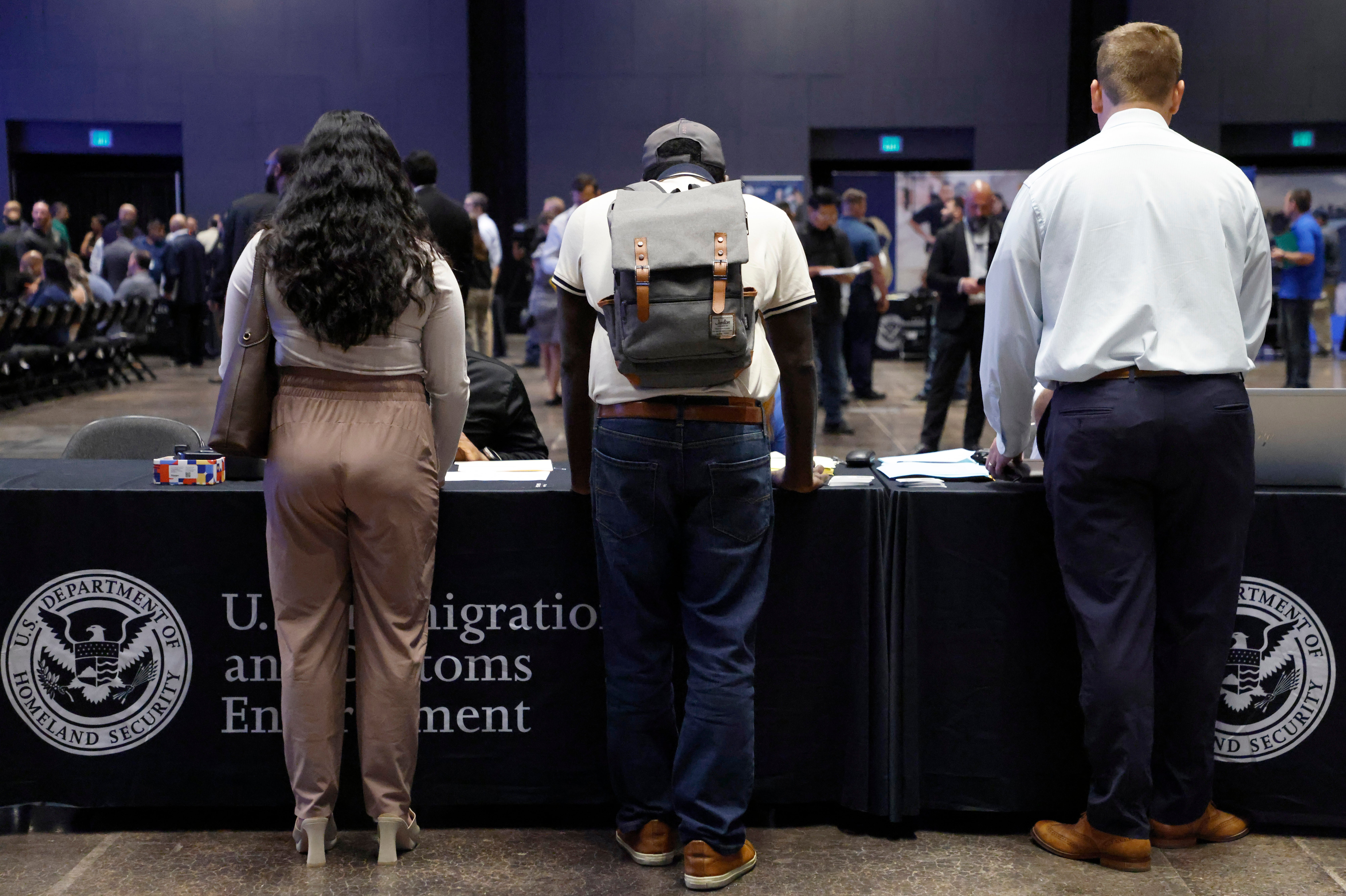 ICE has held in-person recruiting events around the US over the last few months, hoping to attract potential applicants