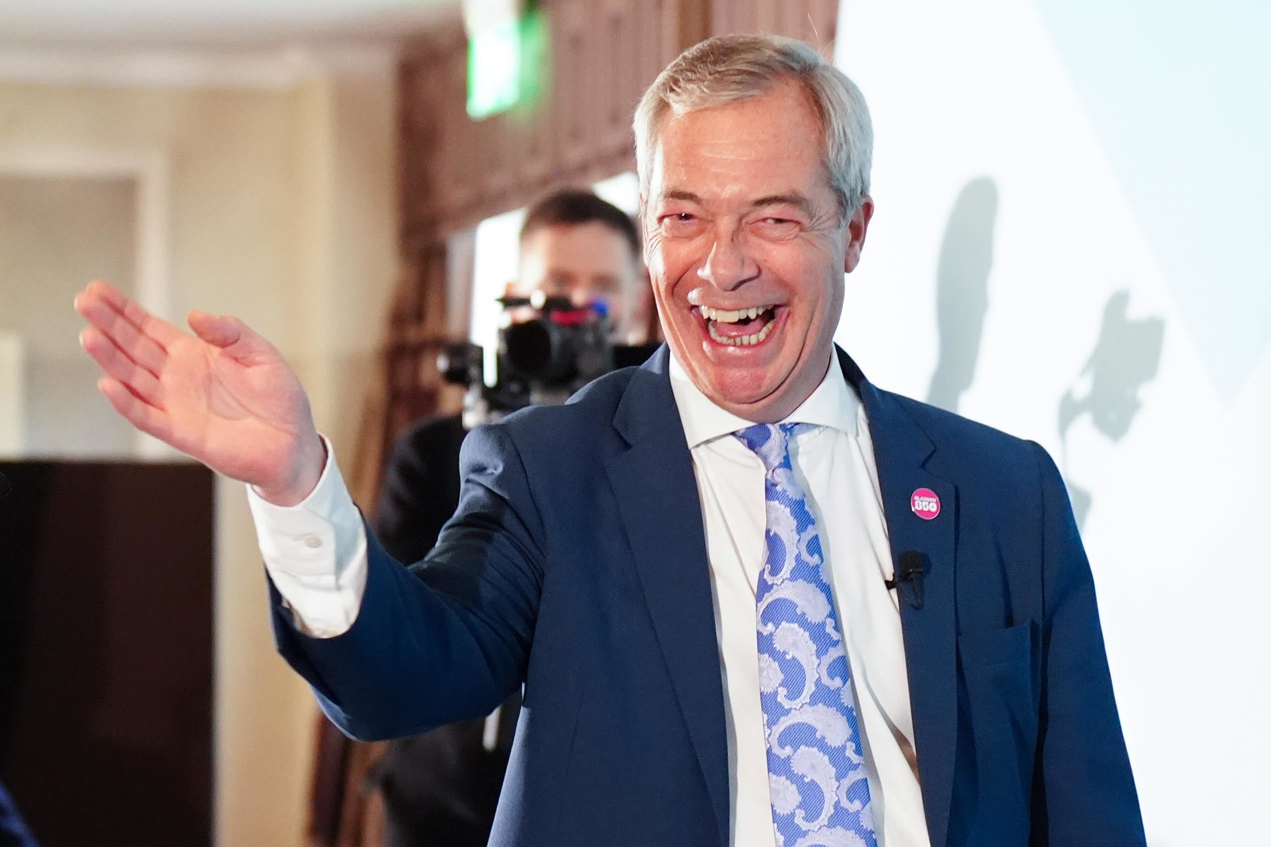 Nigel Farage said he hoped to maintain a winning streak into 2026 and beyond (PA)