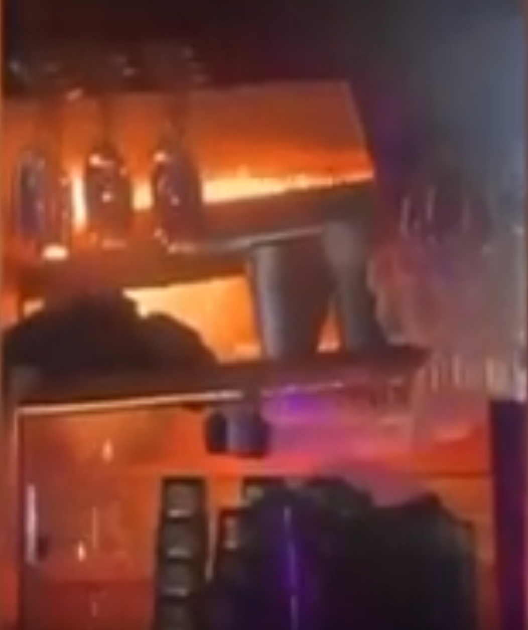 The exact cause of the fire is unknown, but witnesses have described the ceiling rapidly catching fire at around 1.30am