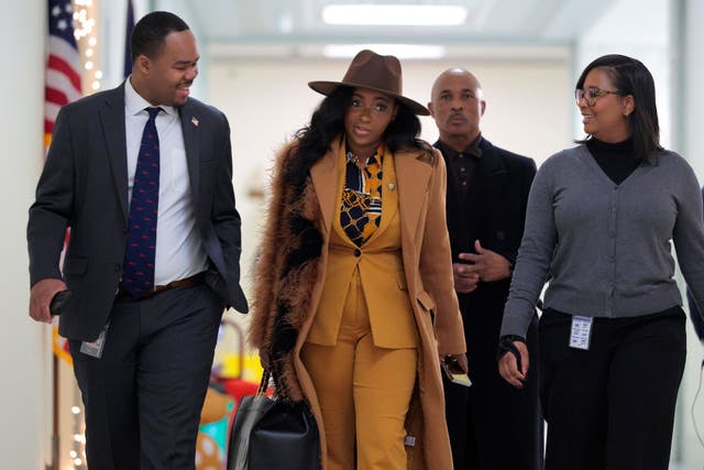 <p>Rep. Jasmine Crockett on Capitol Hill on December 17 in Washington, DC. Her comments about Latino voters have been considered incendiary by some.</p>