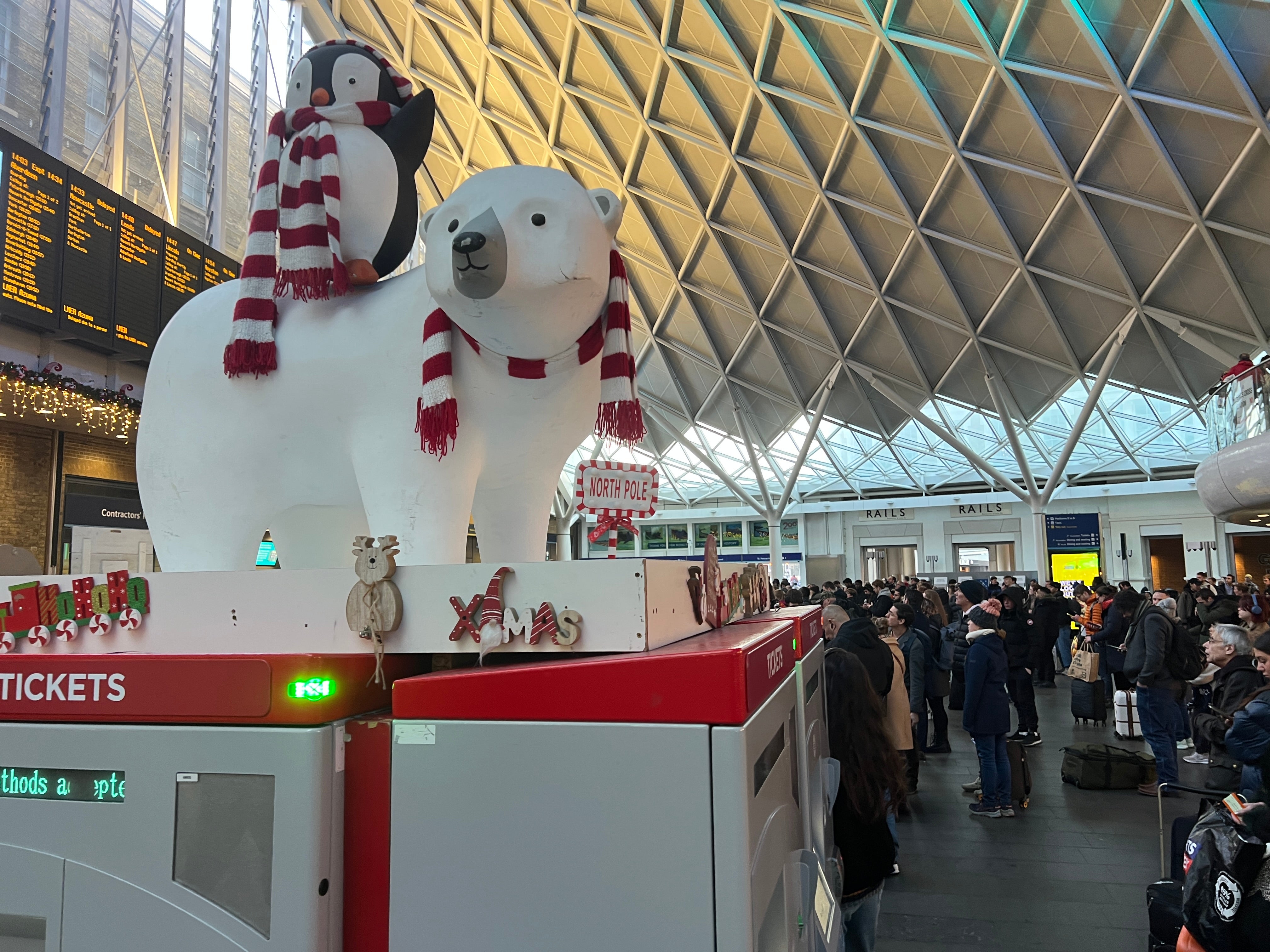 Cold start: London King's Cross station, hub for the East Coast Main Line which is taking much of the strain from the interrupted West Coast Main Line