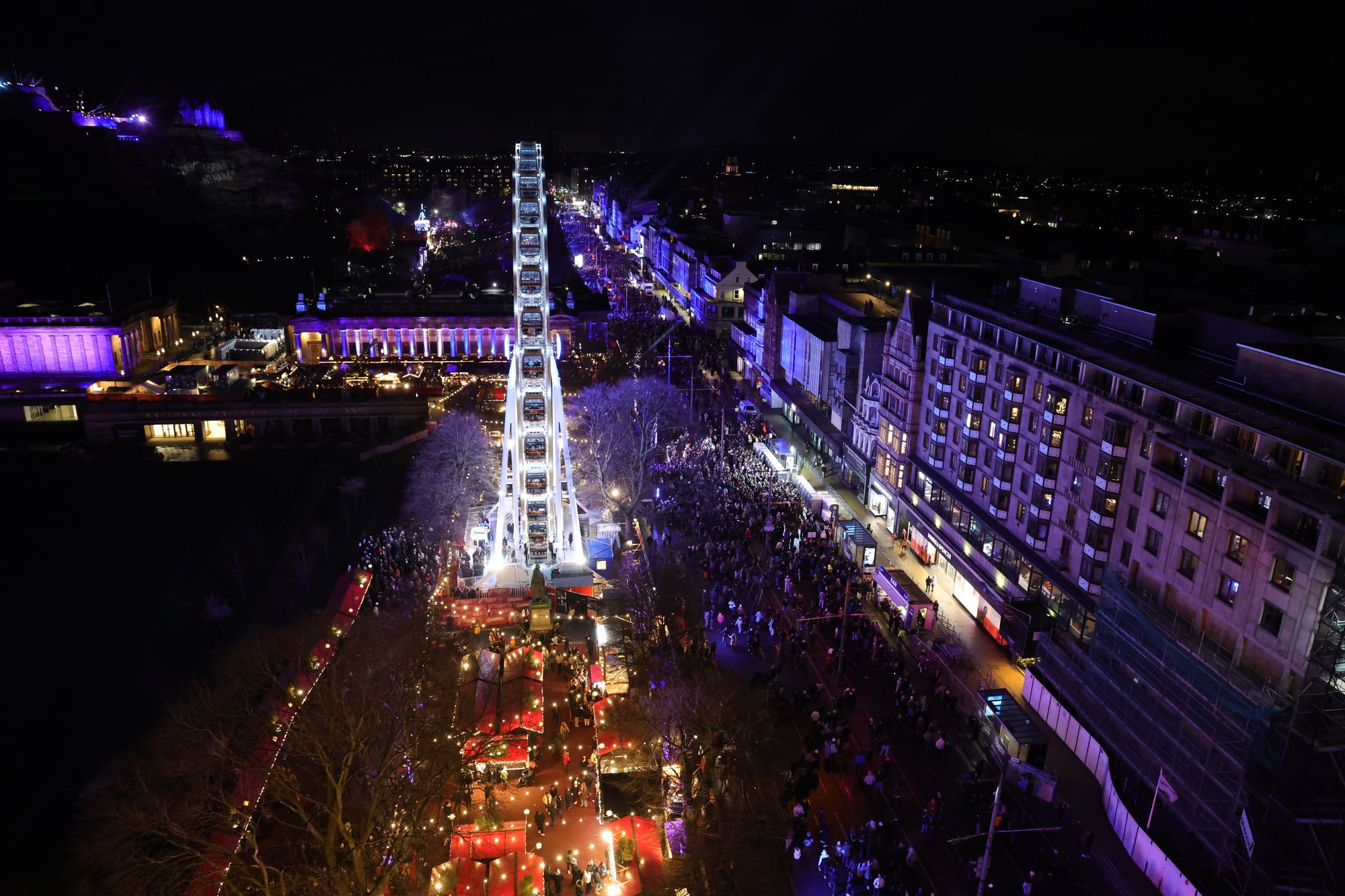 General view of the Hogmanay New Year celebrations in Edinburgh