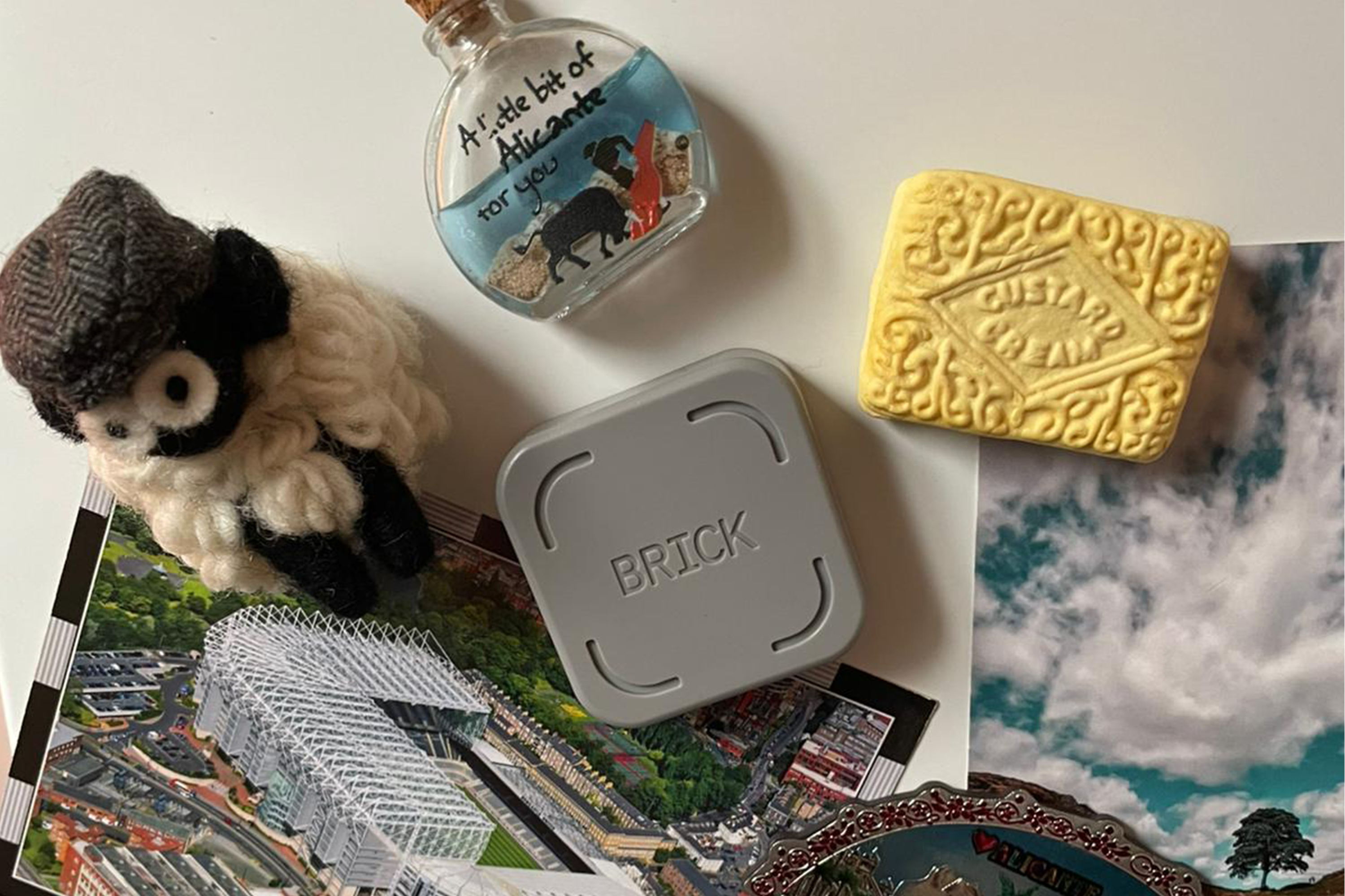 The Brick is the size of a fridge magnet