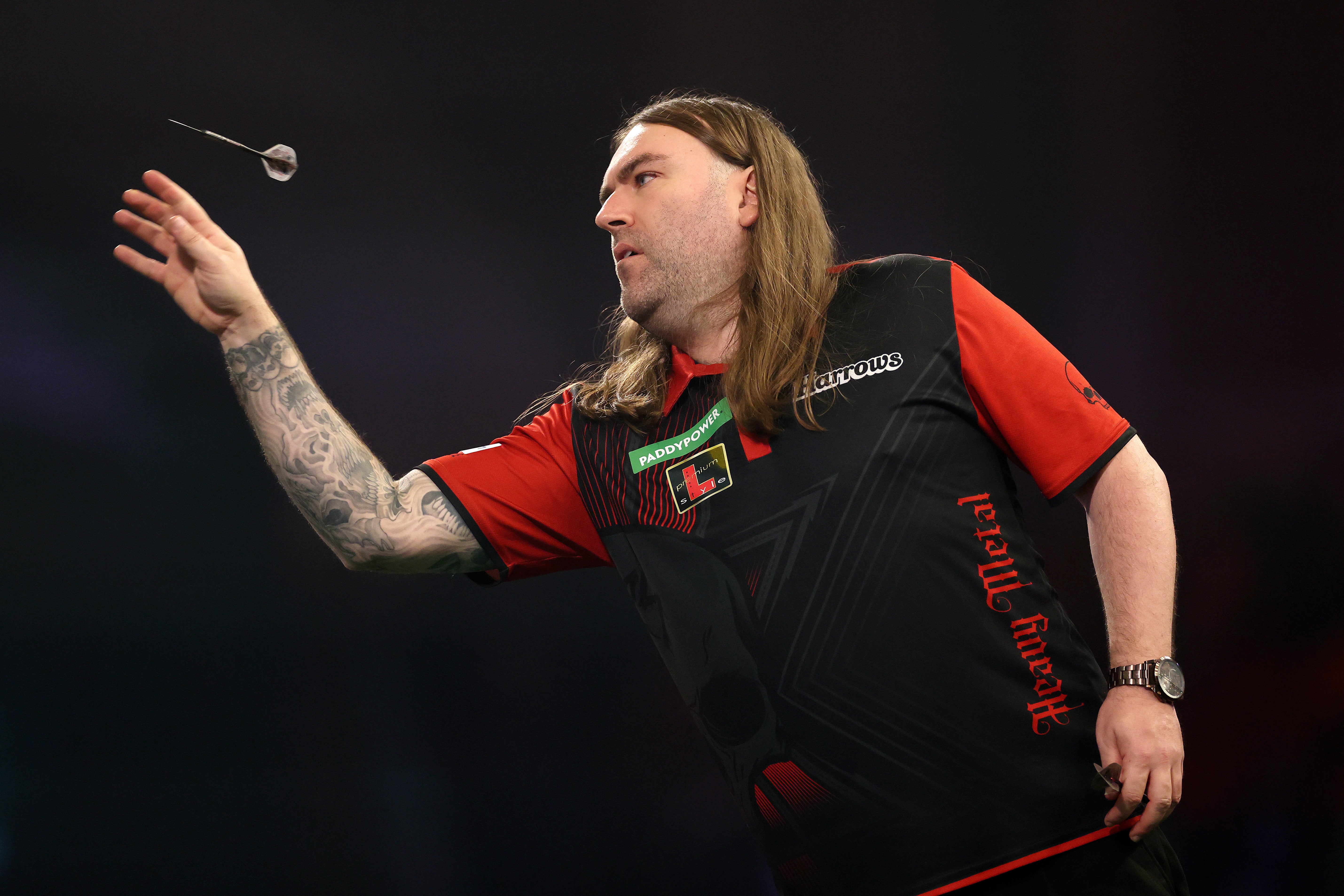 Ryan Searle in action during his quarter-final win over Jonny Clayton