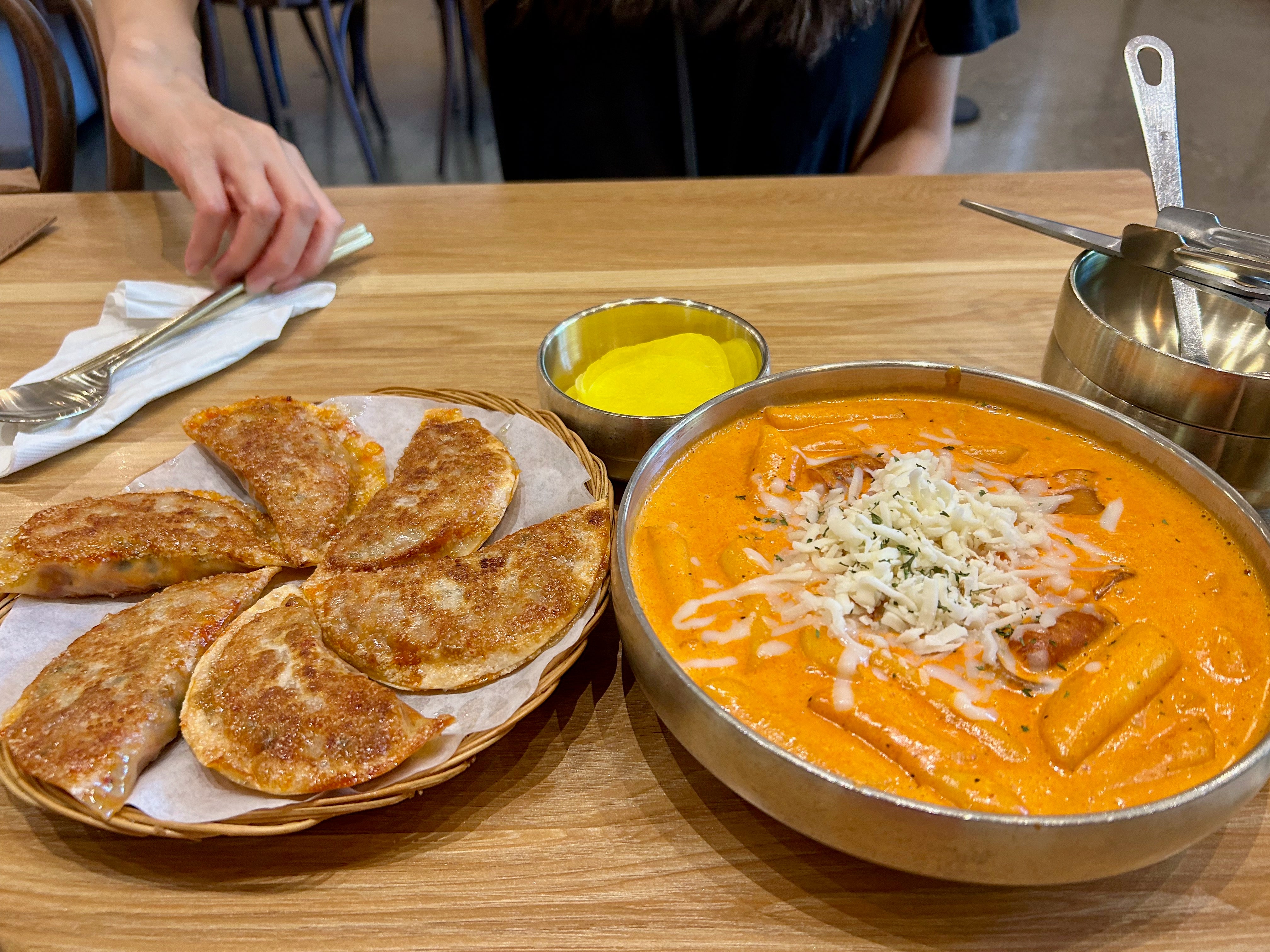 The Six Taste Food Tours takes in Chang Hwa Dang, where Yvette tasted kimchi mandu and rose tteokboki