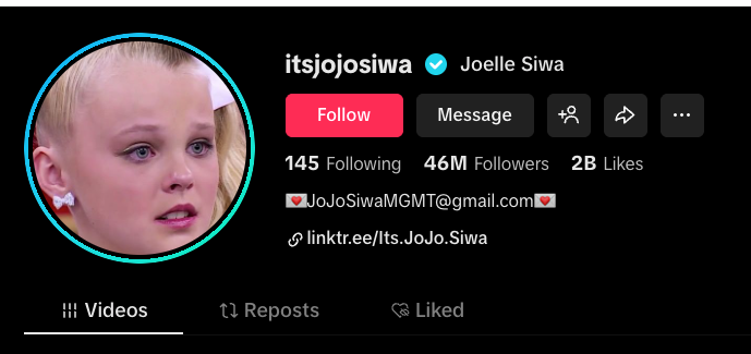JoJo Siwa changed her name on TikTok