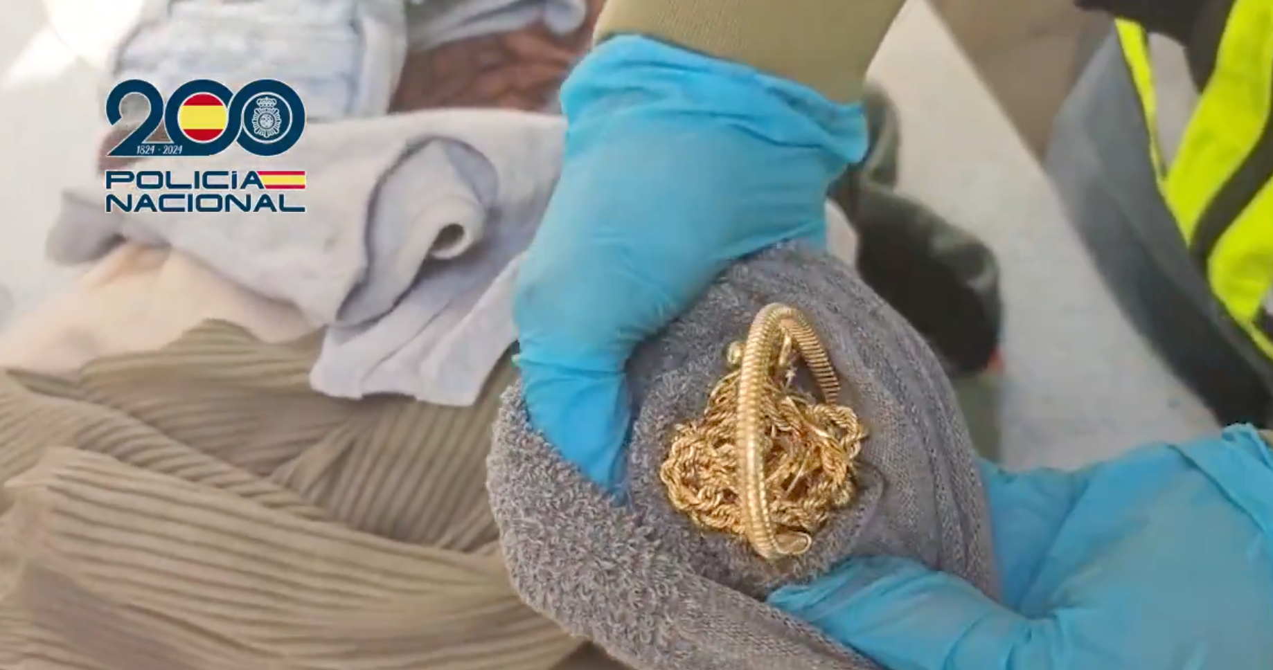 Jewellery was found wrapped up in socks