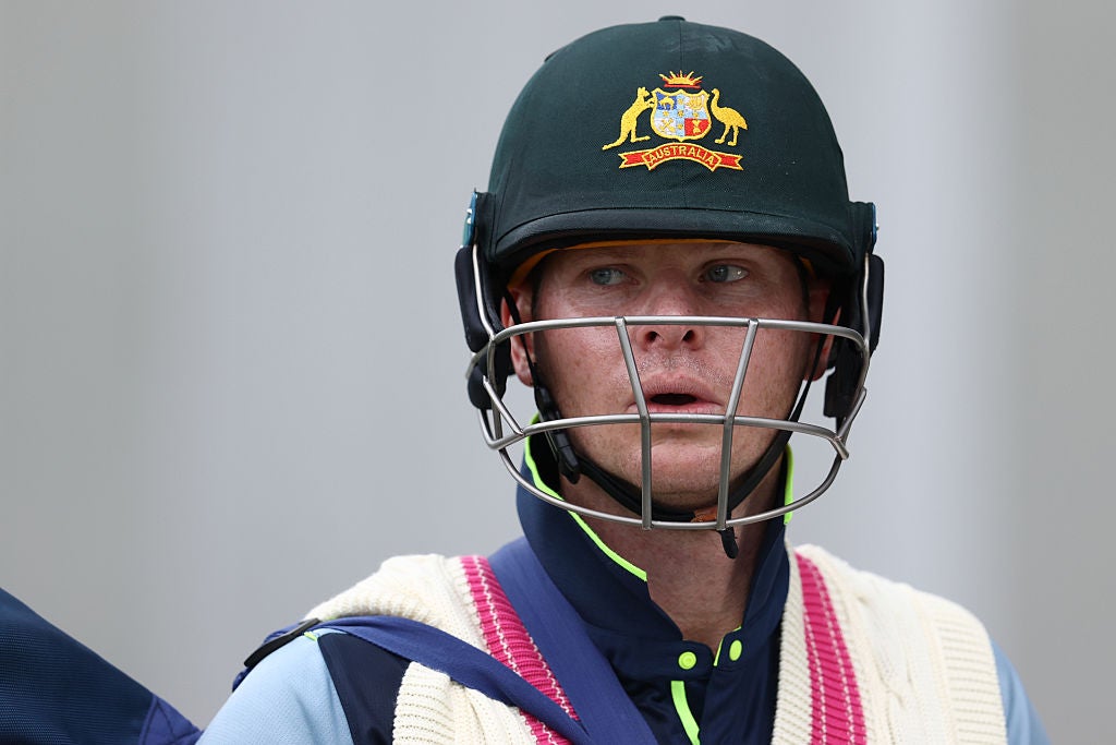 <p>Steve Smith during training ahead of the final Ashes Test in Sydney</p>