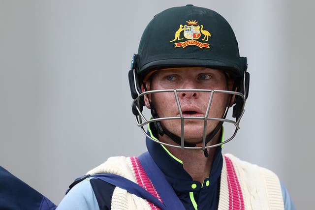 <p>Steve Smith during training ahead of the final Ashes Test in Sydney</p>