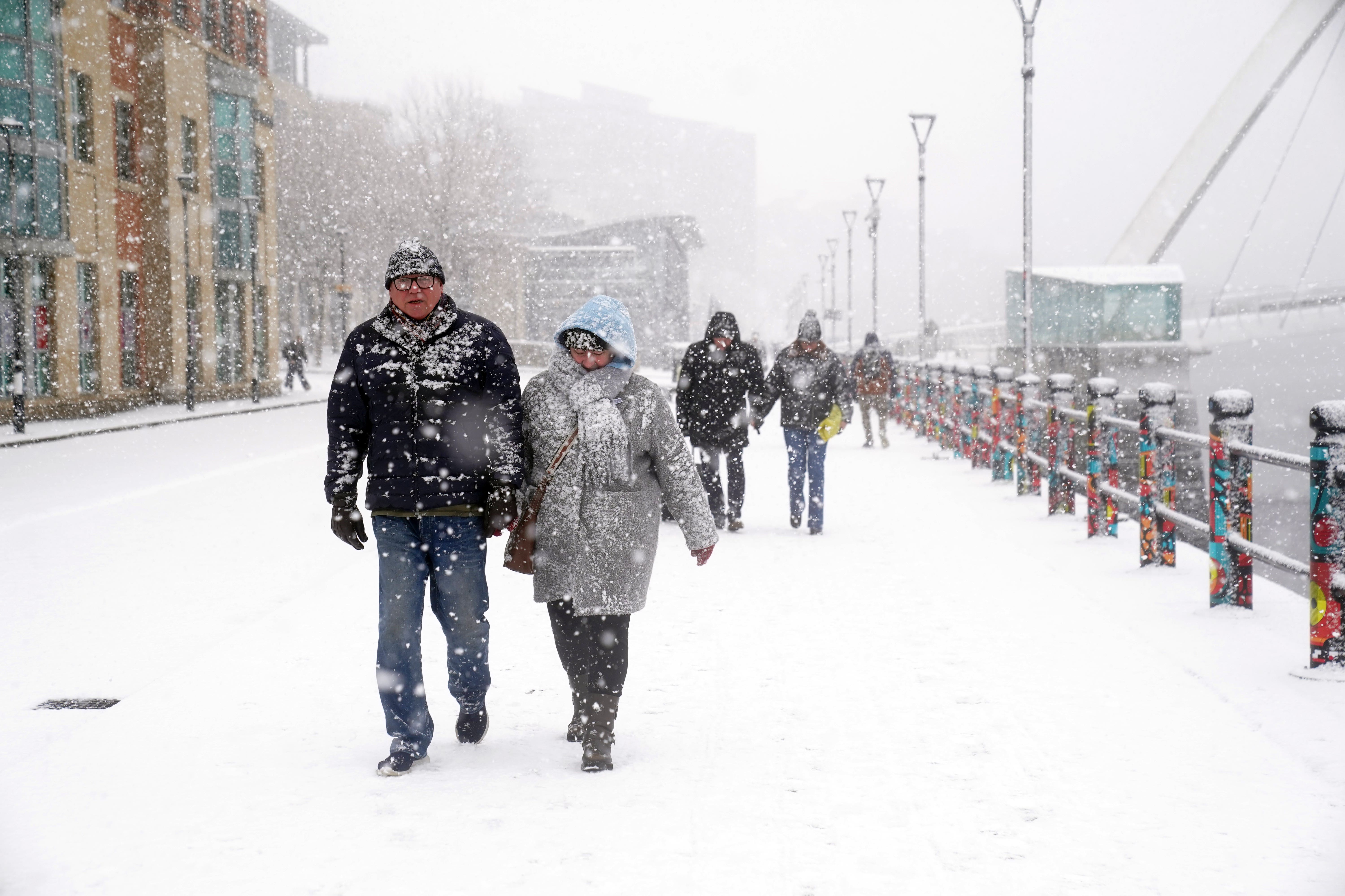 Much of the UK woke up to cold and snowy weather at the weekend (Owen Humphreys/PA)