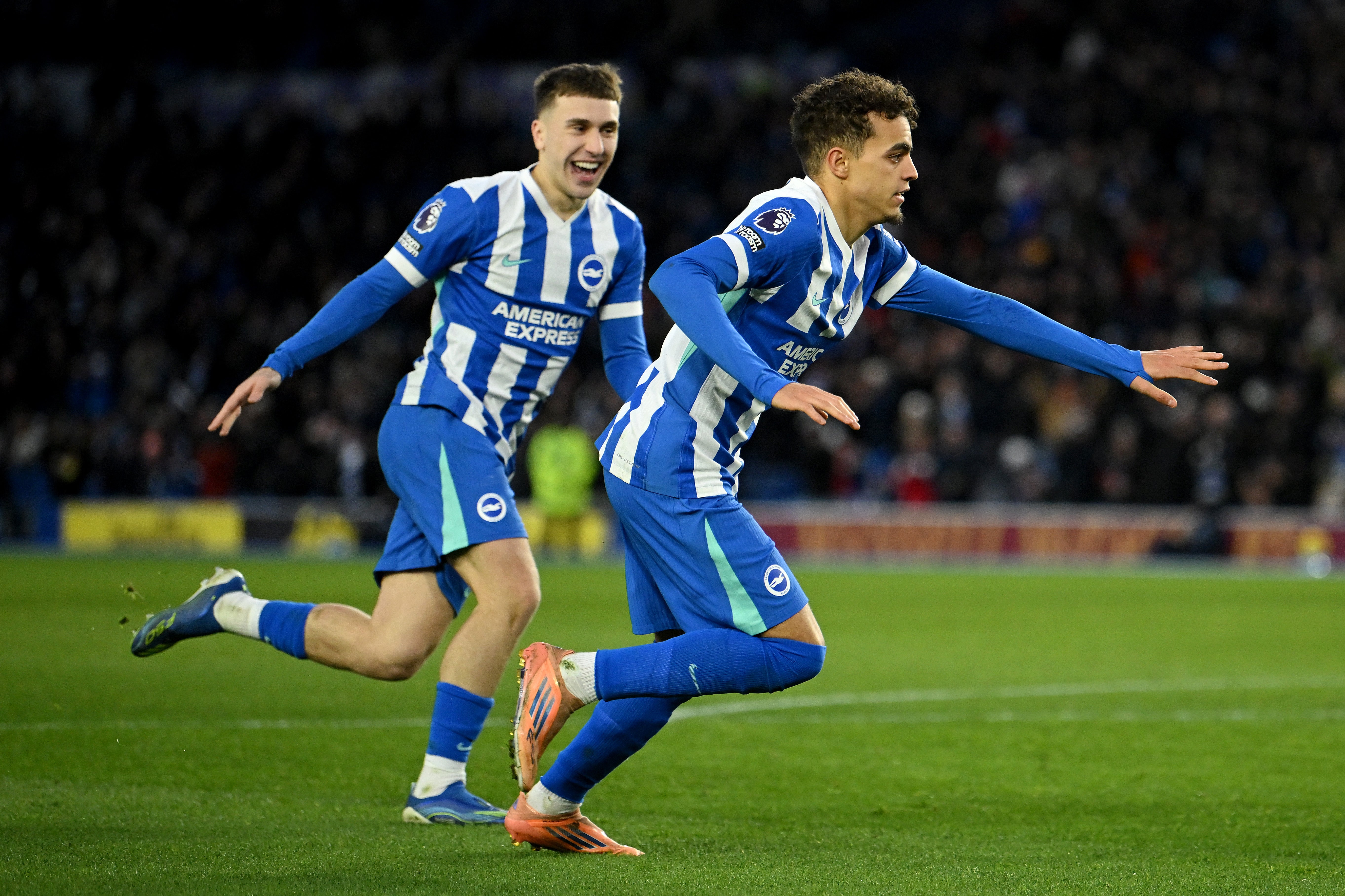 Yasin Ayari doubled Brighton's lead