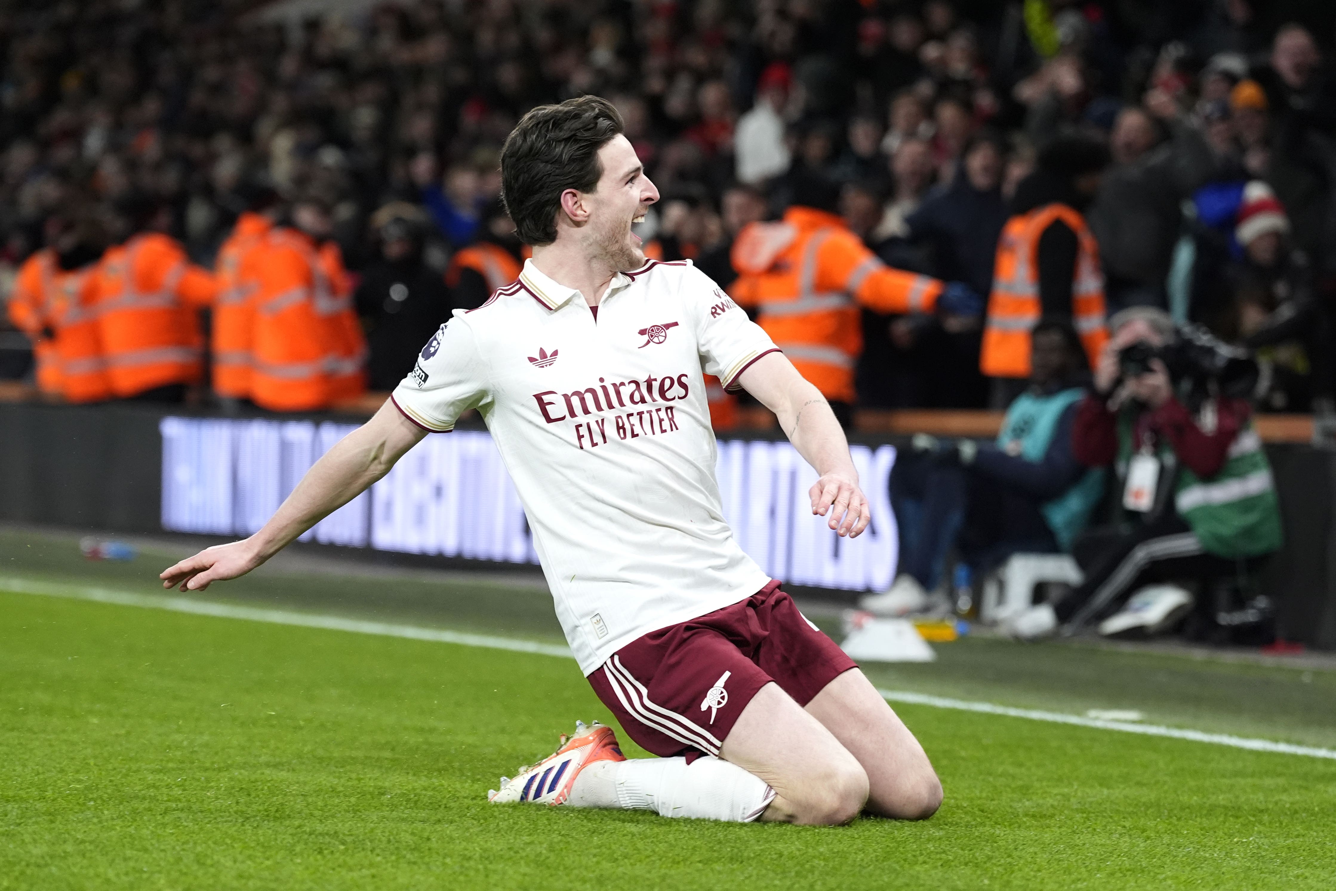 Declan Rice played a starring role in Arsenal’s latest win (Andrew Matthews/PA)