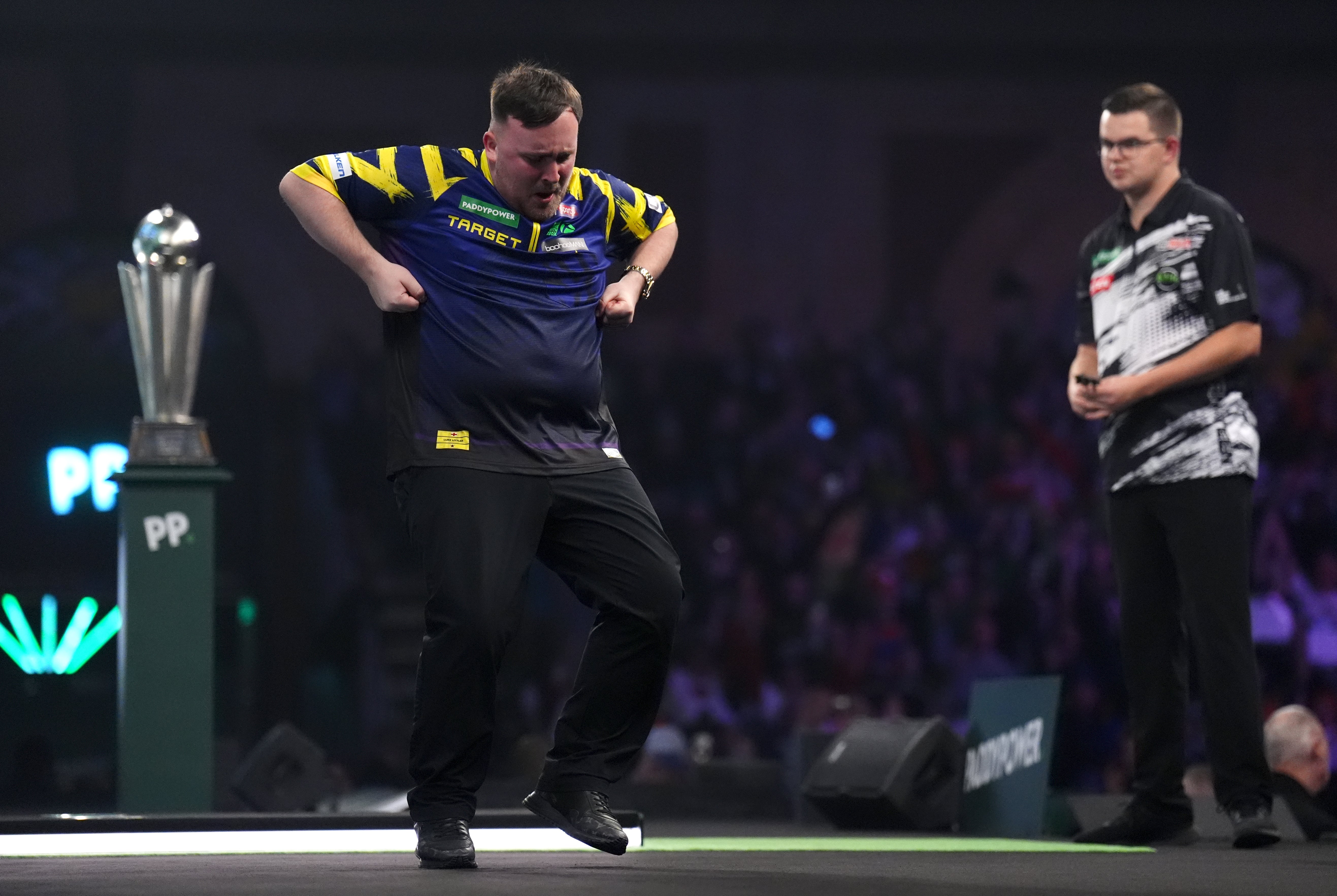 Littler crushed Gian van Veen in the World Championship final (John Walton/PA)