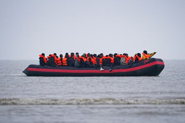 <p>Members of the ‘Raise the Colours’ group have been accused of destroying small boats used by migrants attempting to reach the UK</p>