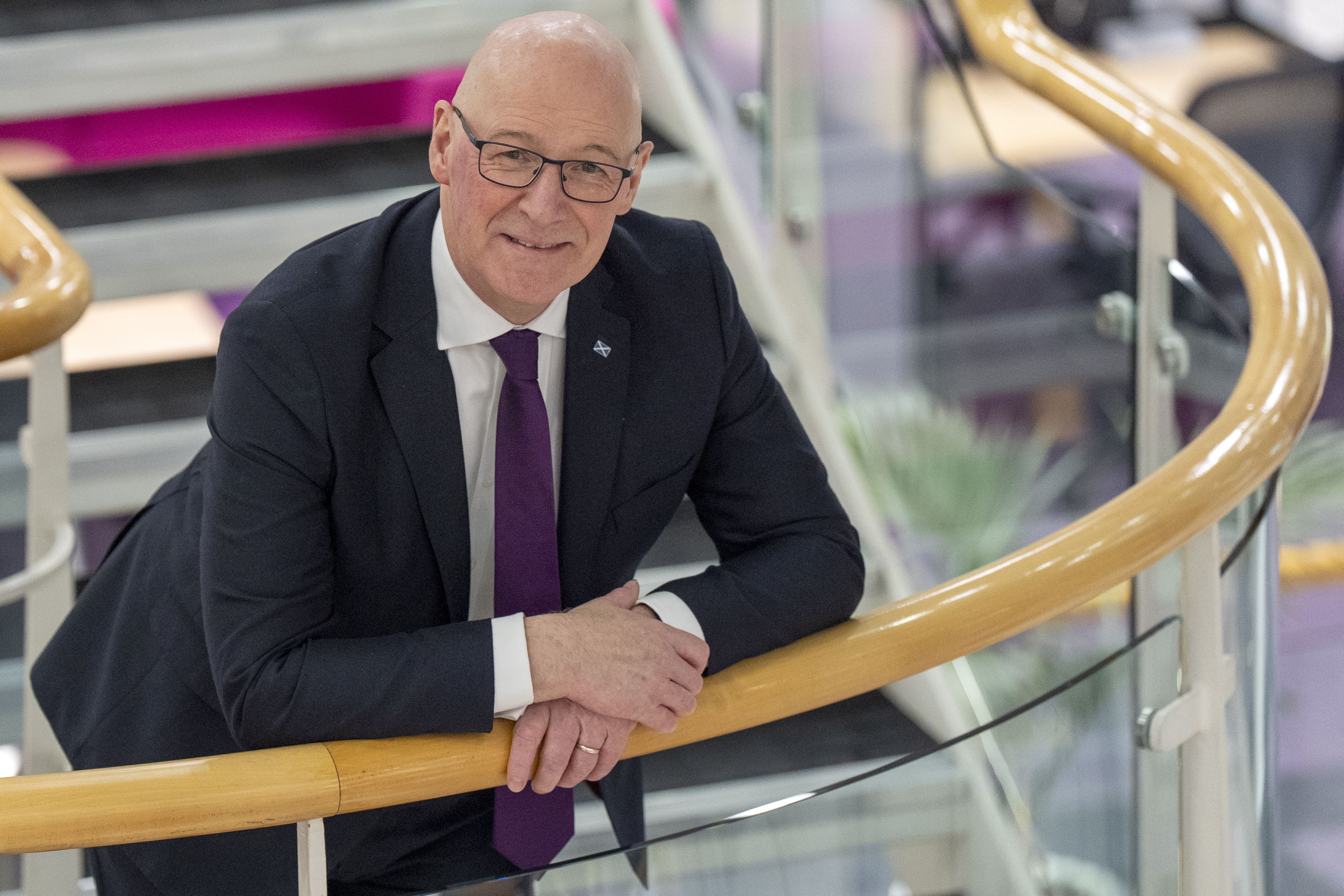 First Minister John Swinney spoke with the Scottish Parliament elections looming (Jane Barlow/PA)