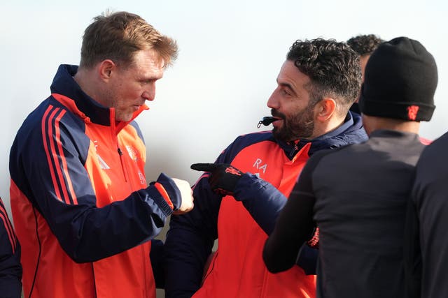 Darren Fletcher has been named Ruben Amorim’s temporary successor (Martin Rickett/PA)