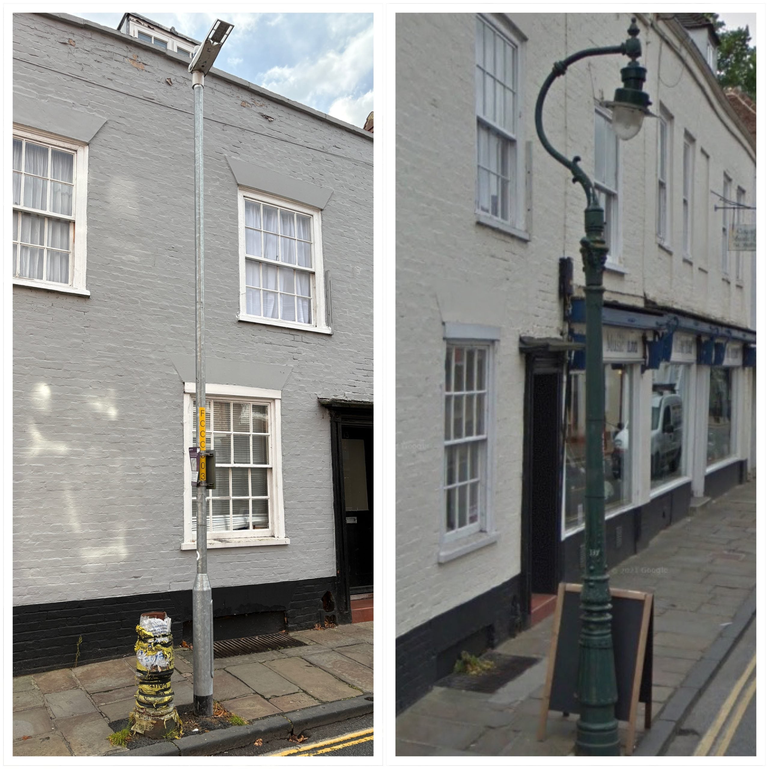 The lampposts are set to be replaced with more modern facets