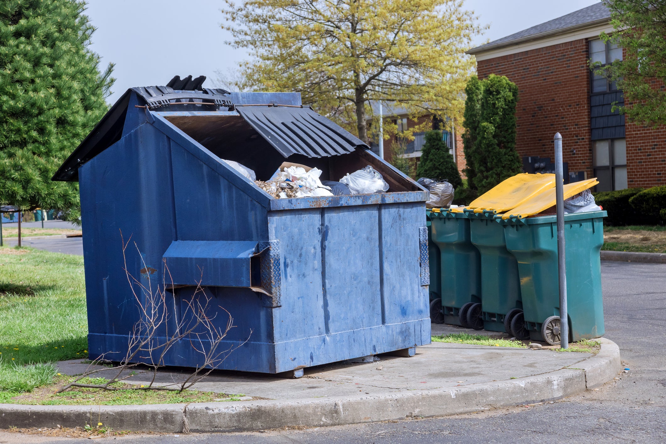 The homeowner said the wind blew the bag away from the dumpster and onto the street (file photo)