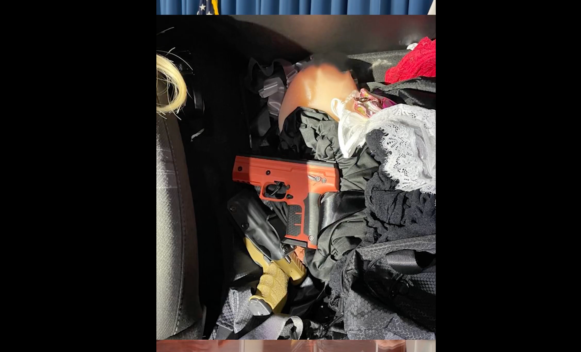 A arma supostamente encontrada perto de Zaccarino