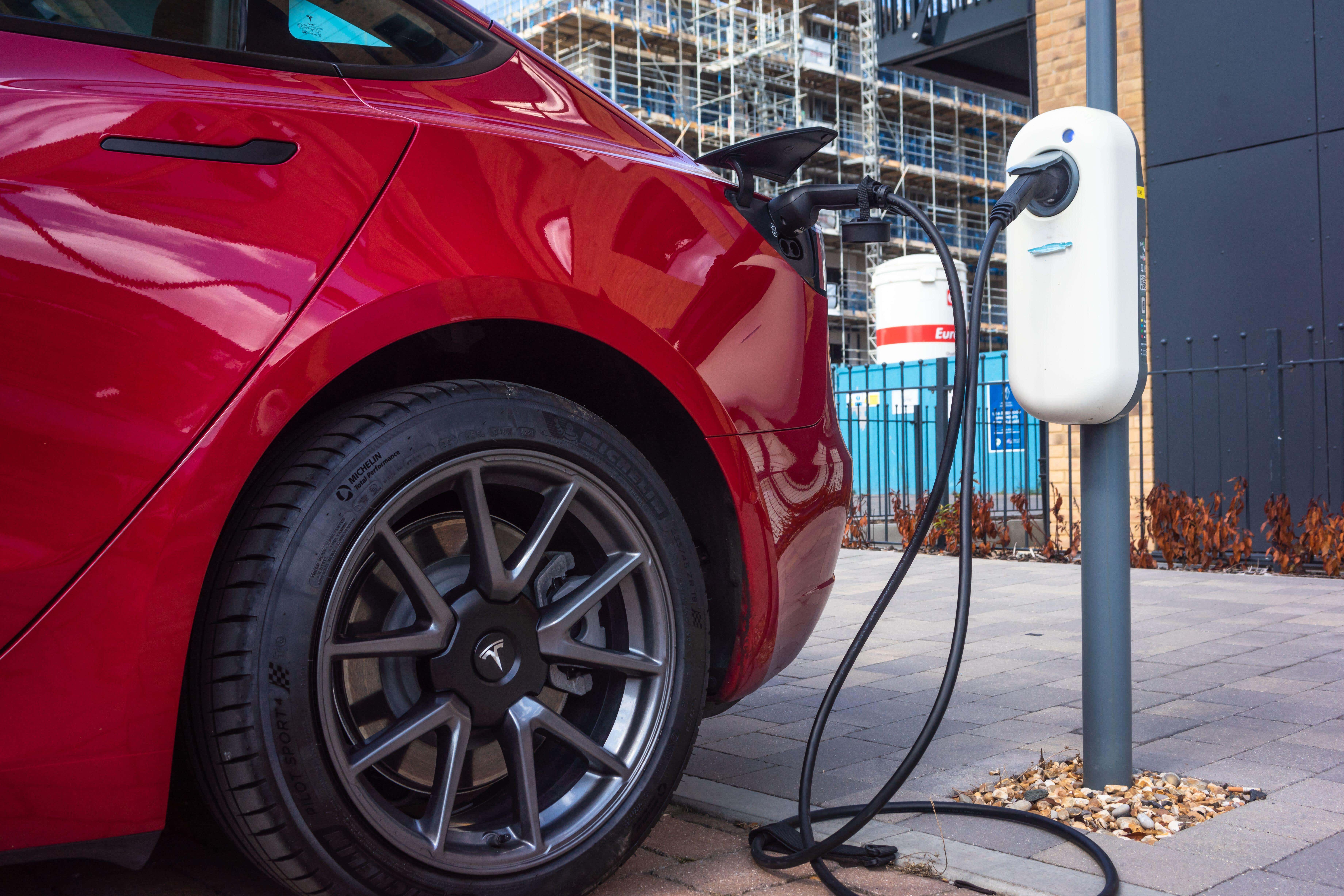 Registrations of pure battery EVs were up 23.9% year-on-year to 473,340 (Alamy/PA)
