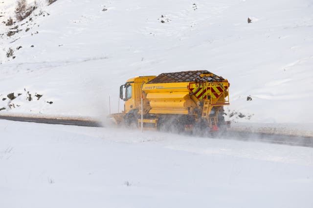 Snow has been causing disruption (Paul Campbell/PA)