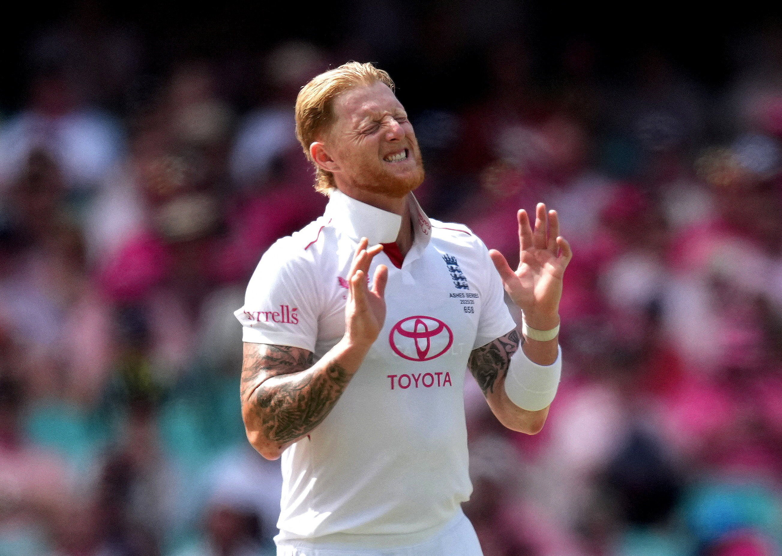 Captain Ben Stokes watched his side endure another dismal day