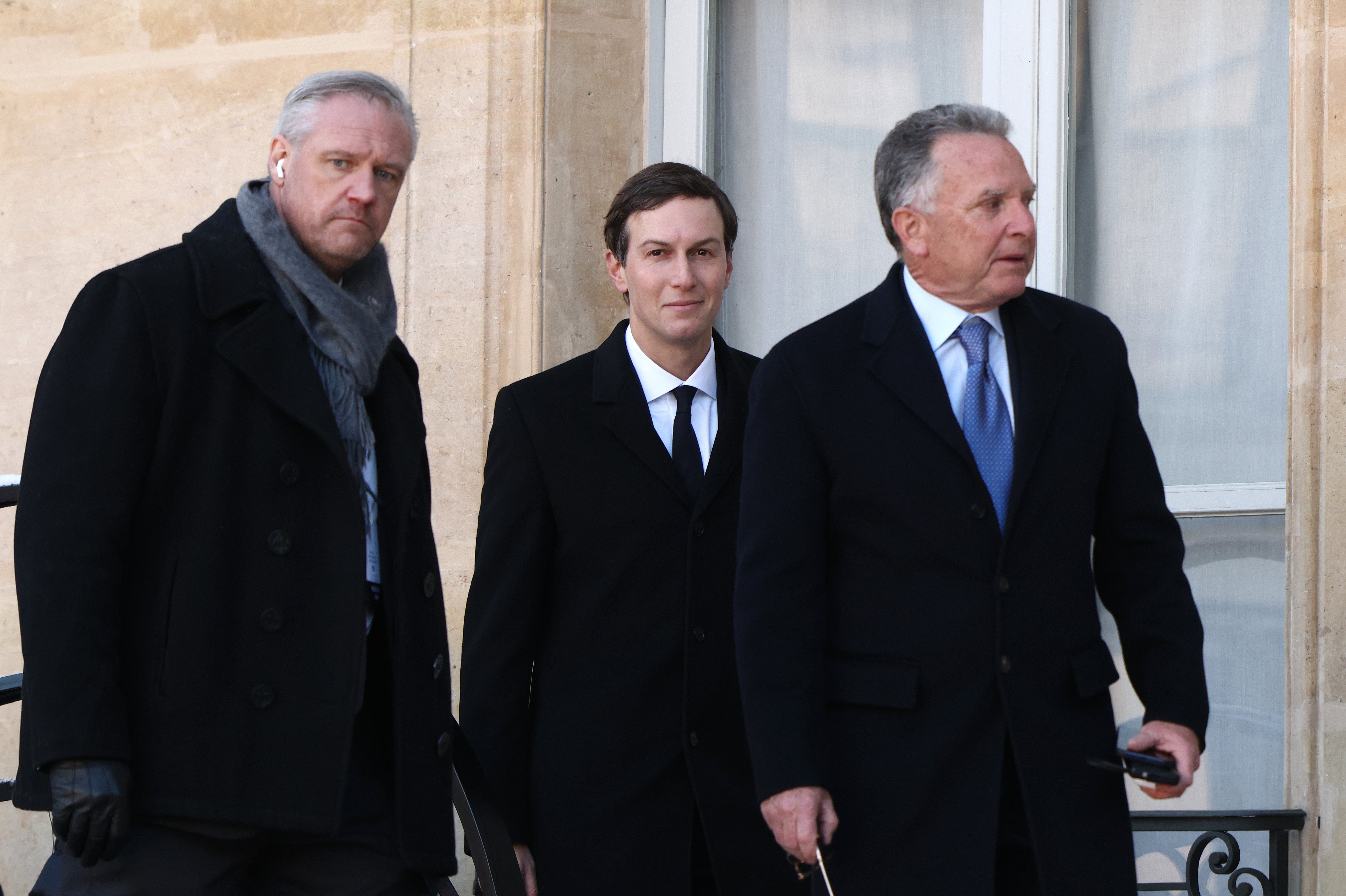 Trump’s son-in-law Jared Kushner (centre) and Steve Witkoff, US special envoy to the Middle East (right), will join the executive board of the board of peace