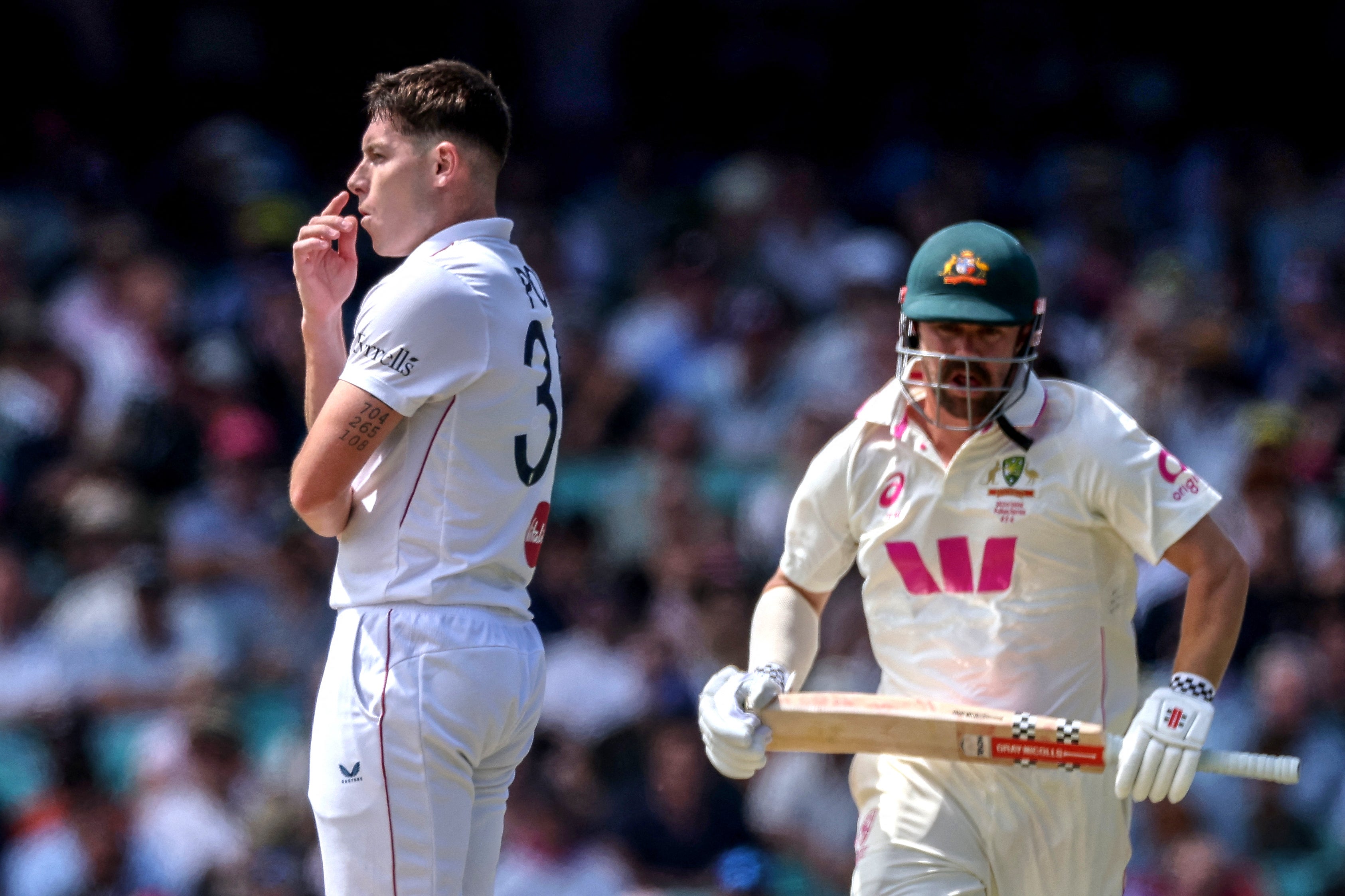 And Matthew Potts was tonked around the park by Travis Head, among others