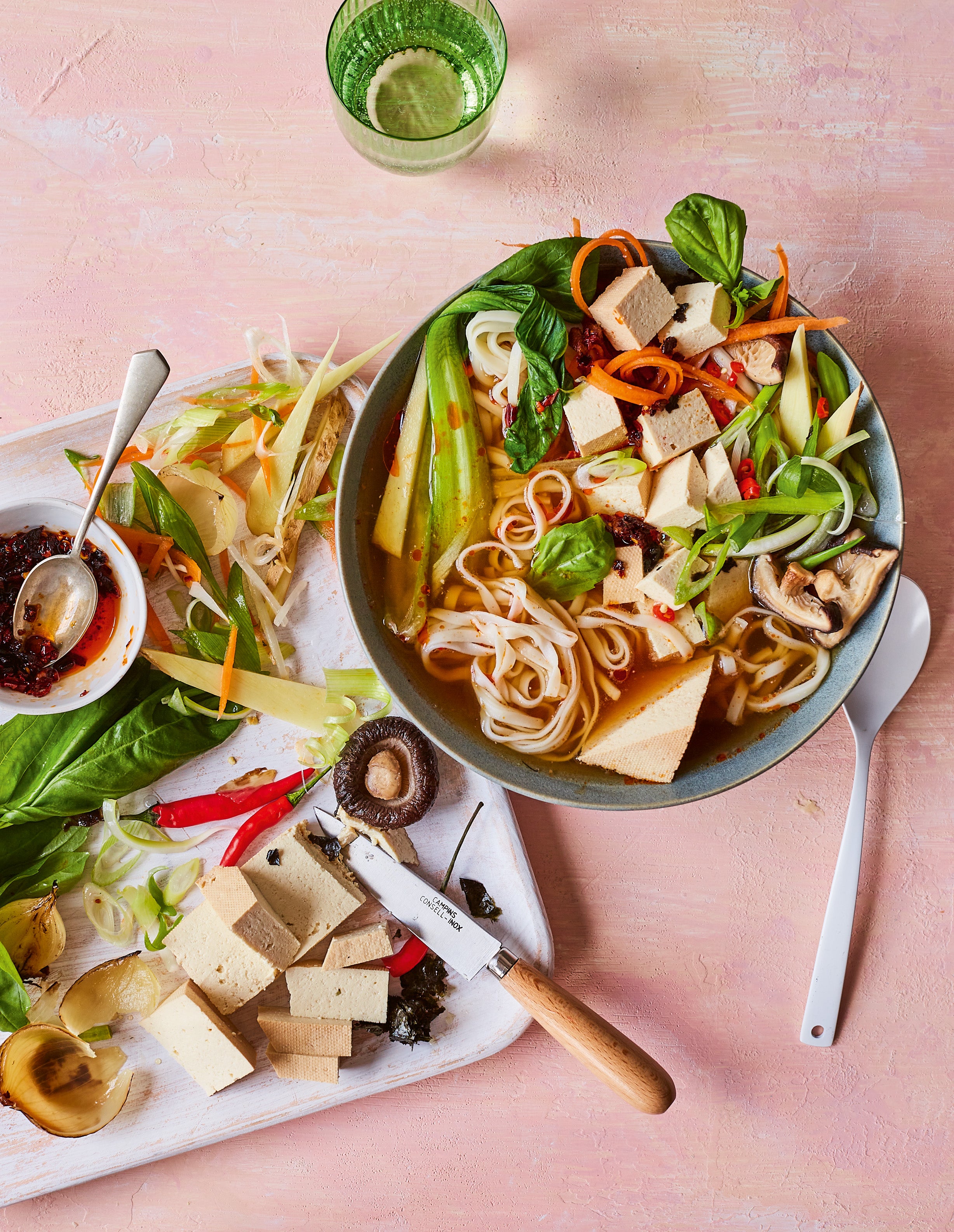 A deeply savoury broth that proves plant-based bowls can be just as satisfying as the real thing