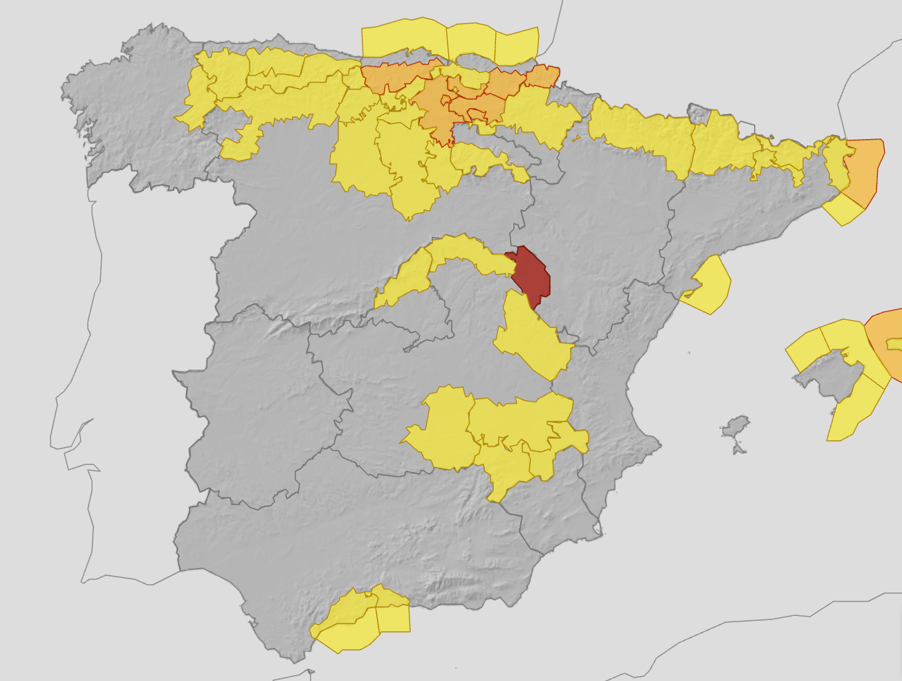 Spain’s weather agency issued renewed warnings for cold weather and snowfall on Tuesday