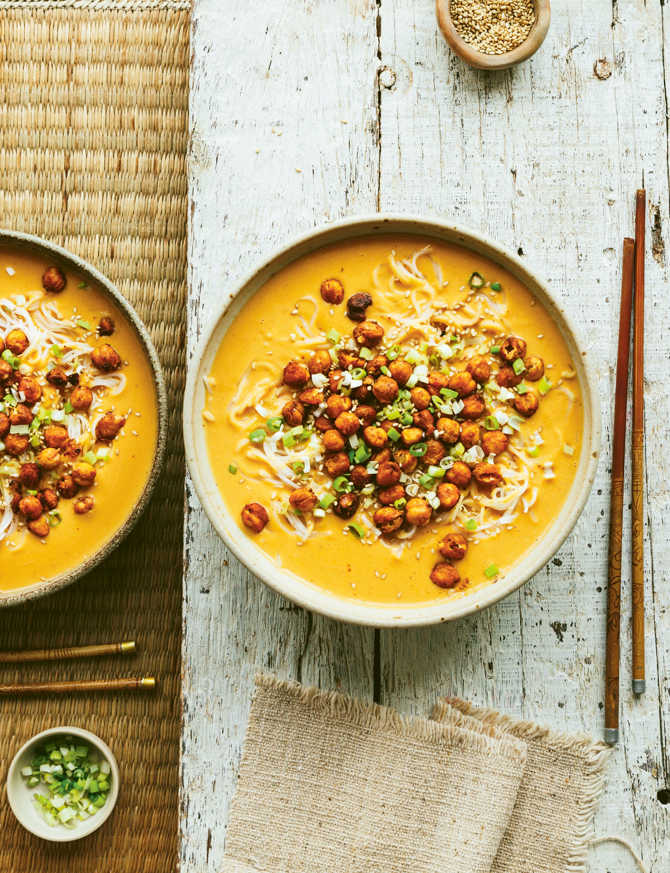 Creamy, spicy and quietly protein-packed, this is the kind of soup that feels far more indulgent than it is