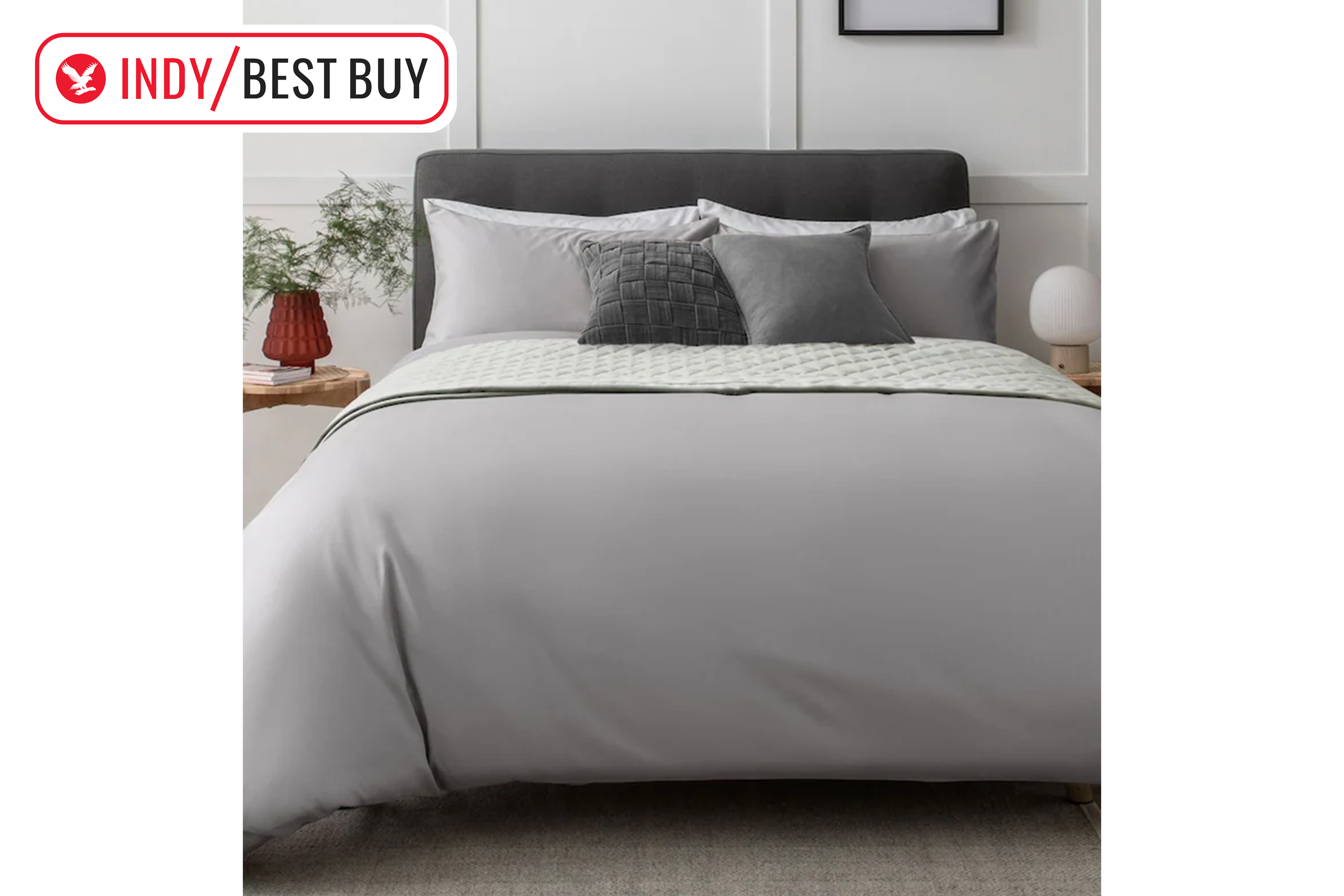 best bedding set indybest review Next collection luxe 400 thread count Egyptian cotton sateen duvet cover and pillowcase set