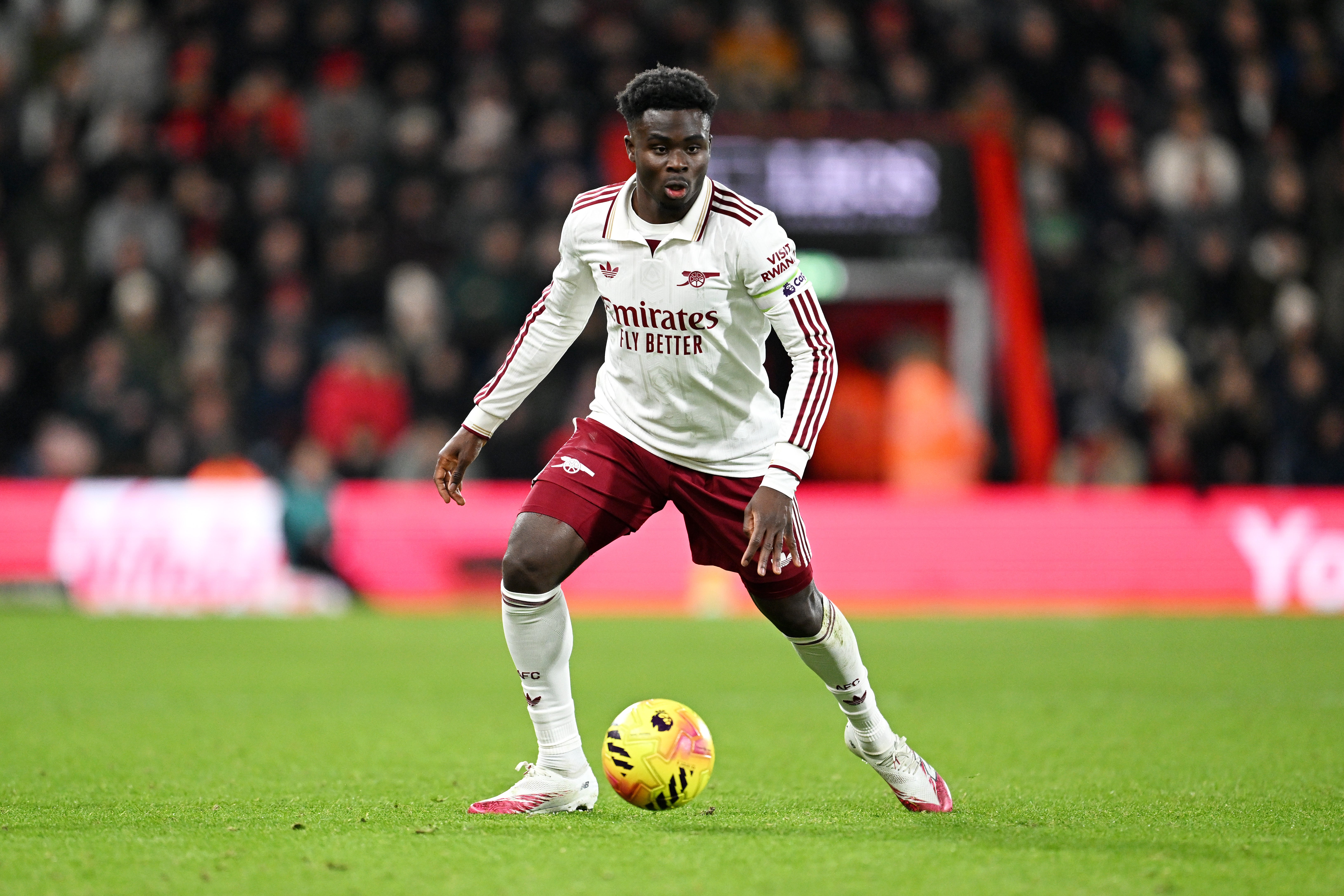 <p>Arsenal’s Bukayo Saka has a good recent record against Liverpool</p>