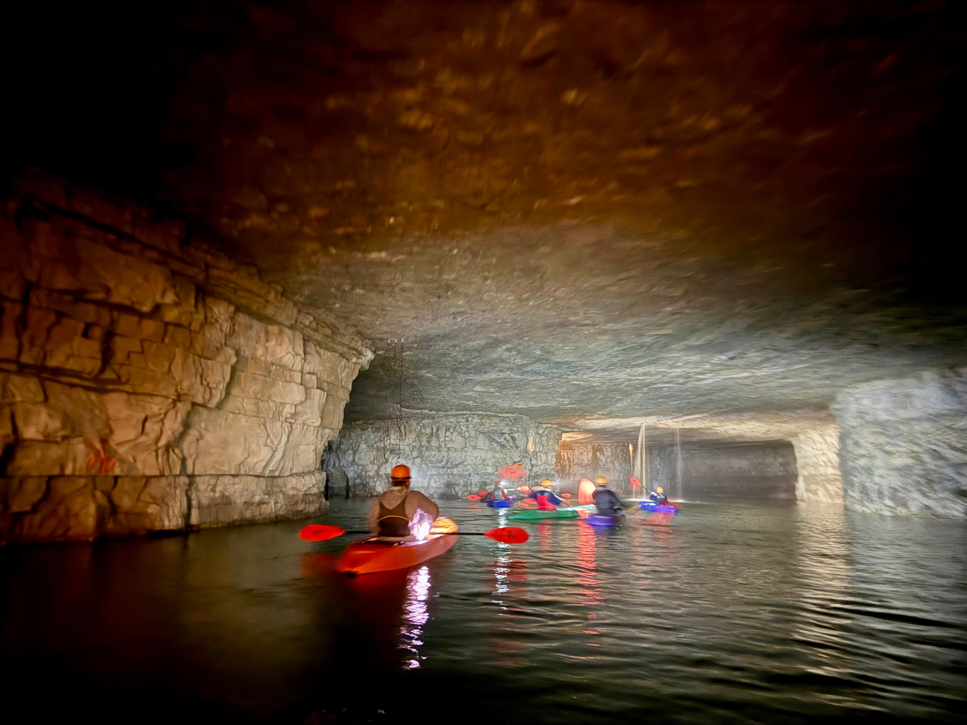 The Gorge Underground offers trips through a 100-year-old flooded limestone mine in Red River Gorge