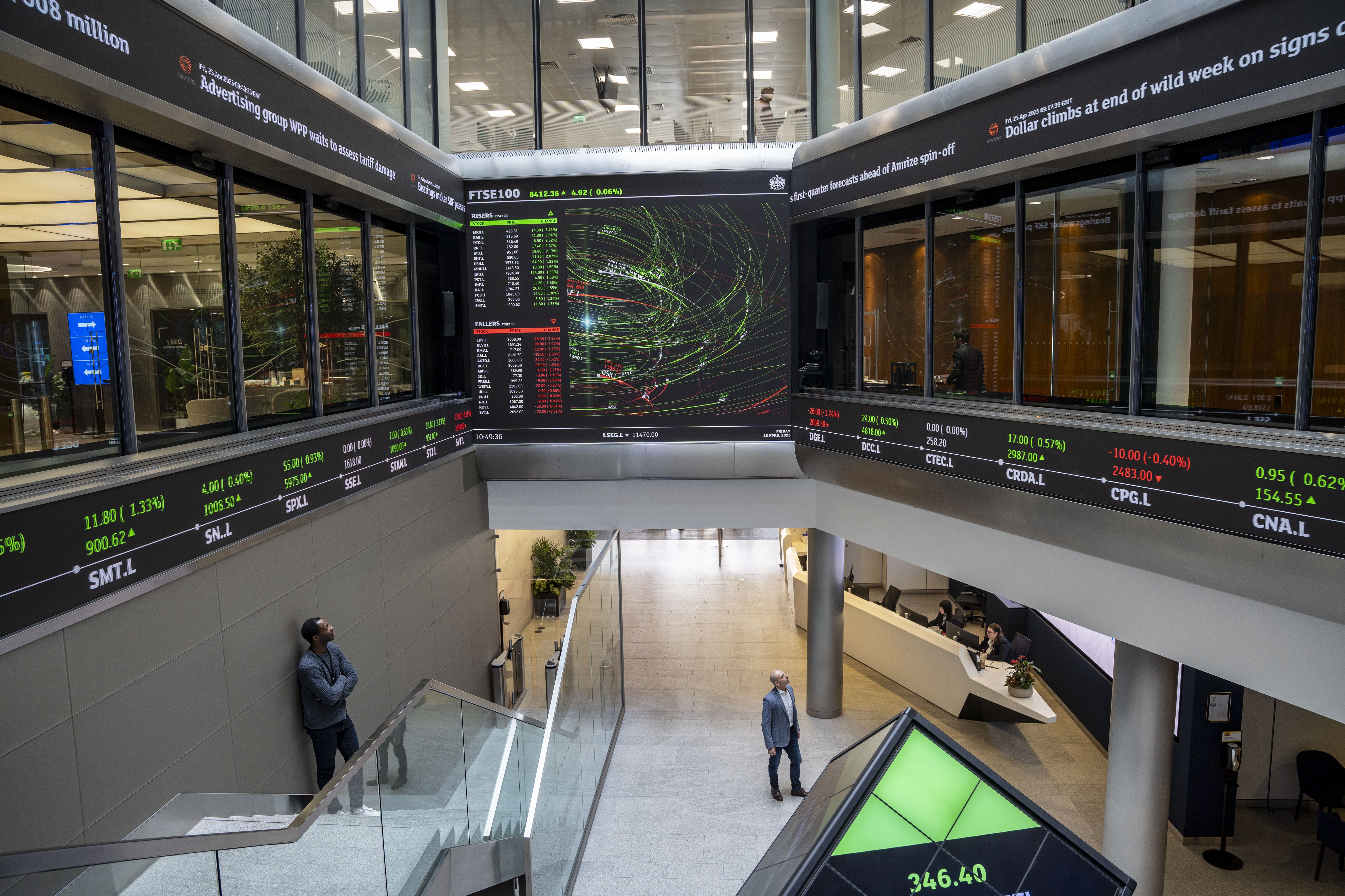 The blue-chip index was ‘surfing a wave of investor optimism’, according to one analyst (Jeff Moore/PA)