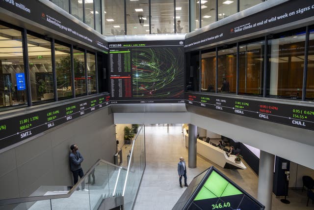 The blue-chip index was ‘surfing a wave of investor optimism’, according to one analyst (Jeff Moore/PA)