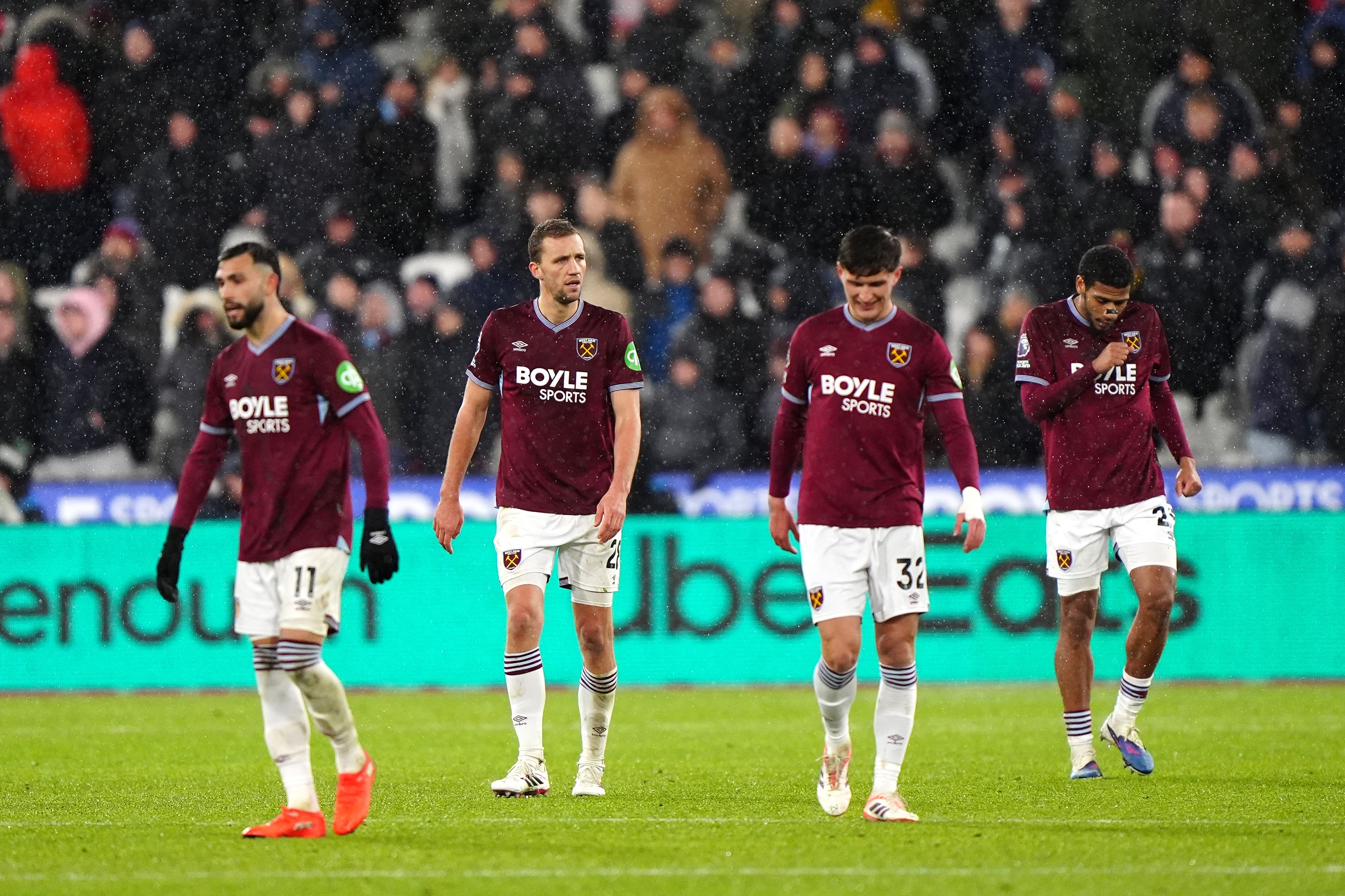 West Ham were nudged closer to relegation (Bradley Collyer/PA)