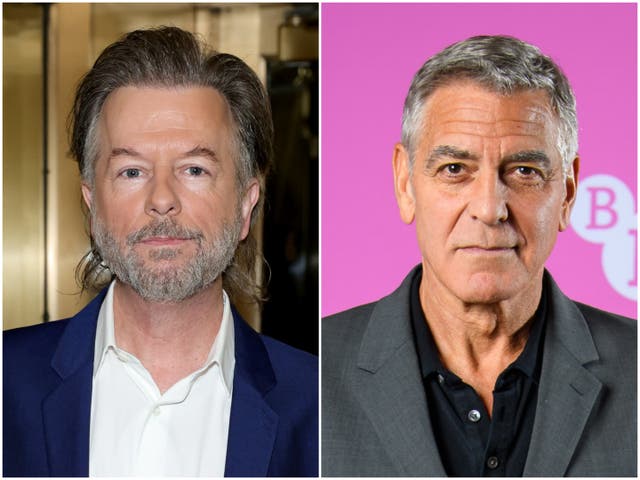 <p>David Spade and George Clooney</p>