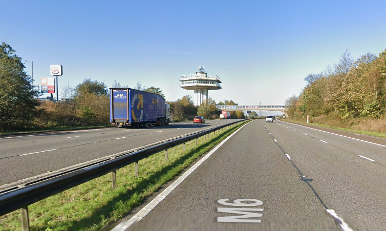 The incident happened near junction 32 on the M6