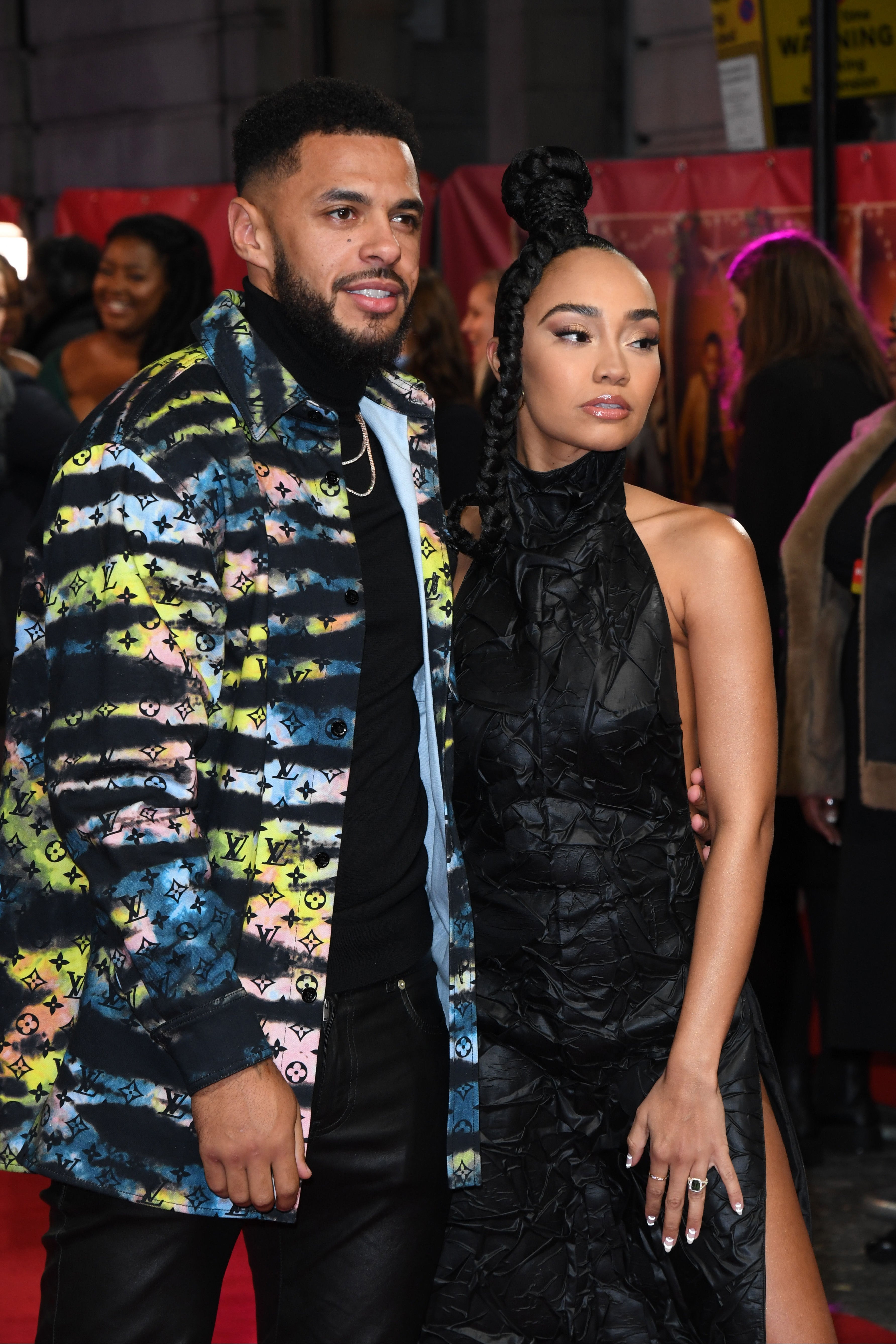 <p>Leigh-Anne Pinnock with her husband, Andre Gray, in 2021</p>