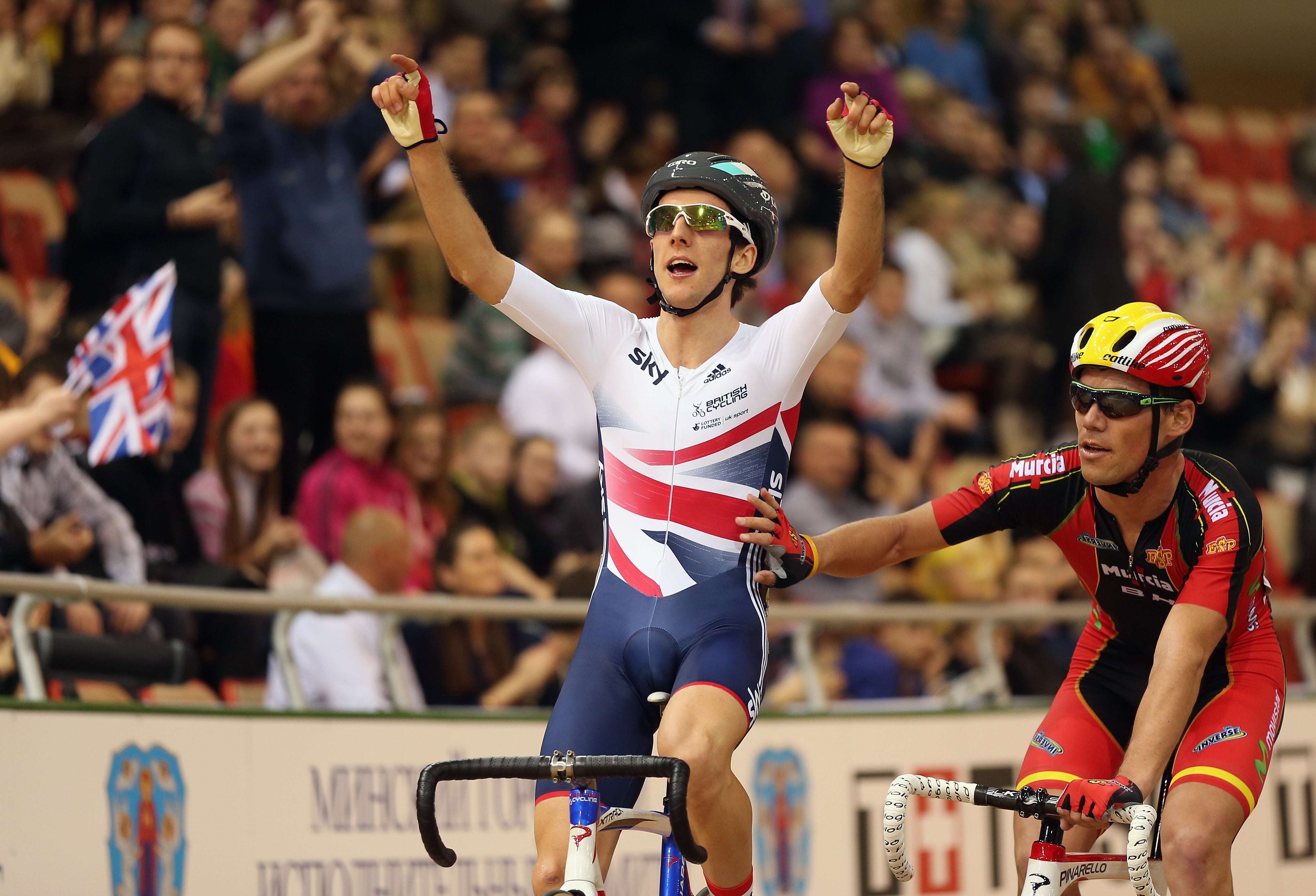 Yates claimed points race gold at the Track World Championships in 2013