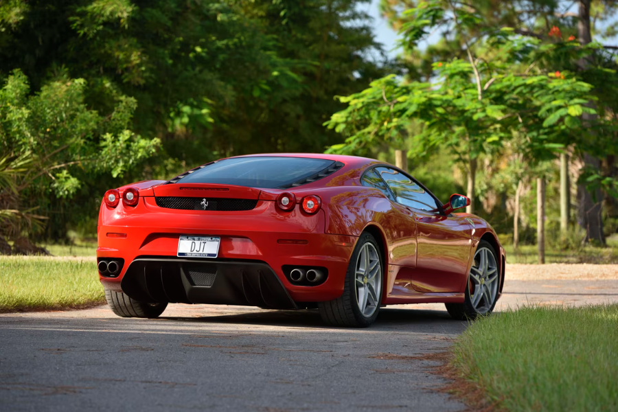 A 2007 Ferrari F430 F1, once owned by President Donald Trump, featuring a 'DJT' license plate, will be auctioned in a Florida sale on January 17.