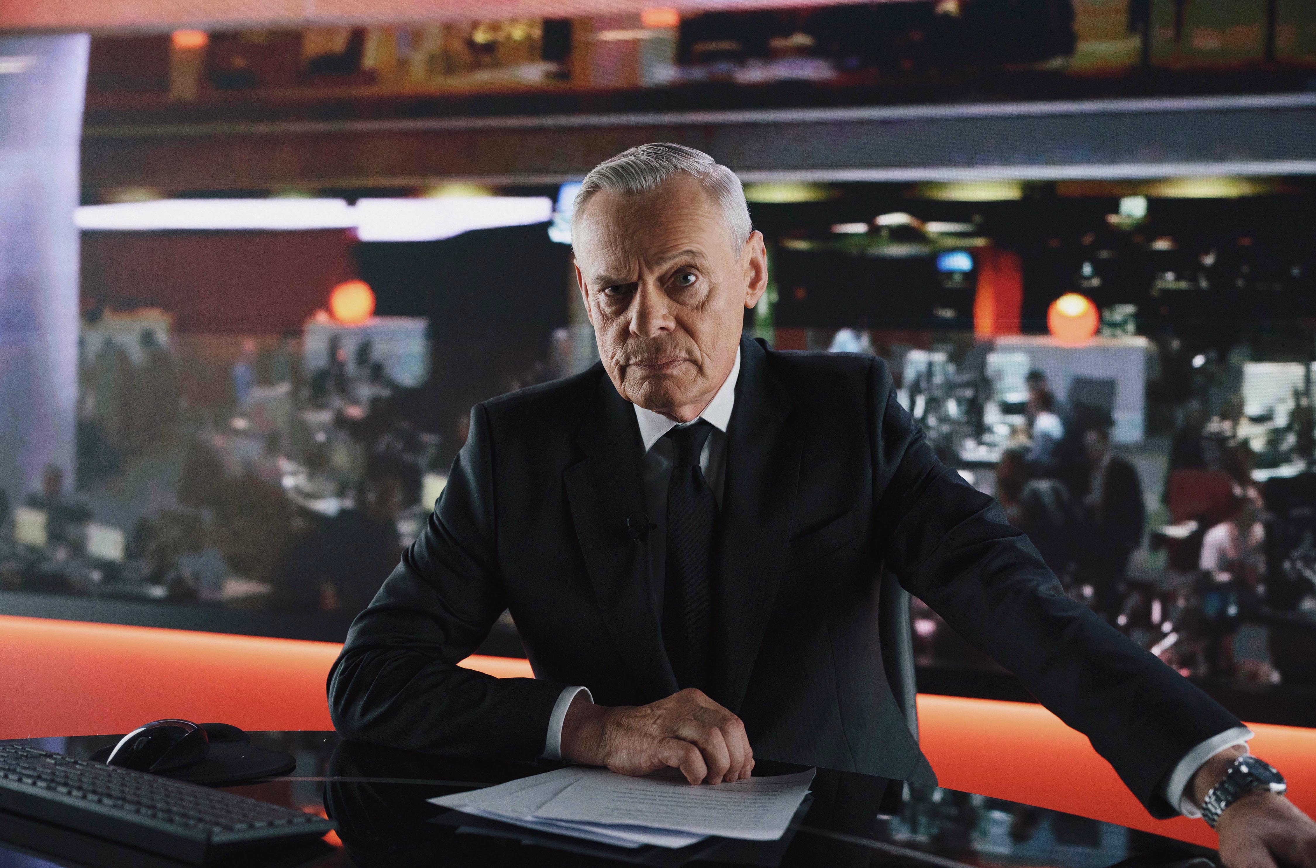 <p>Martin Clunes as disgraced BBC presenter Huw Edwards in 'Power: The Downfall of Huw Edwards'</p>