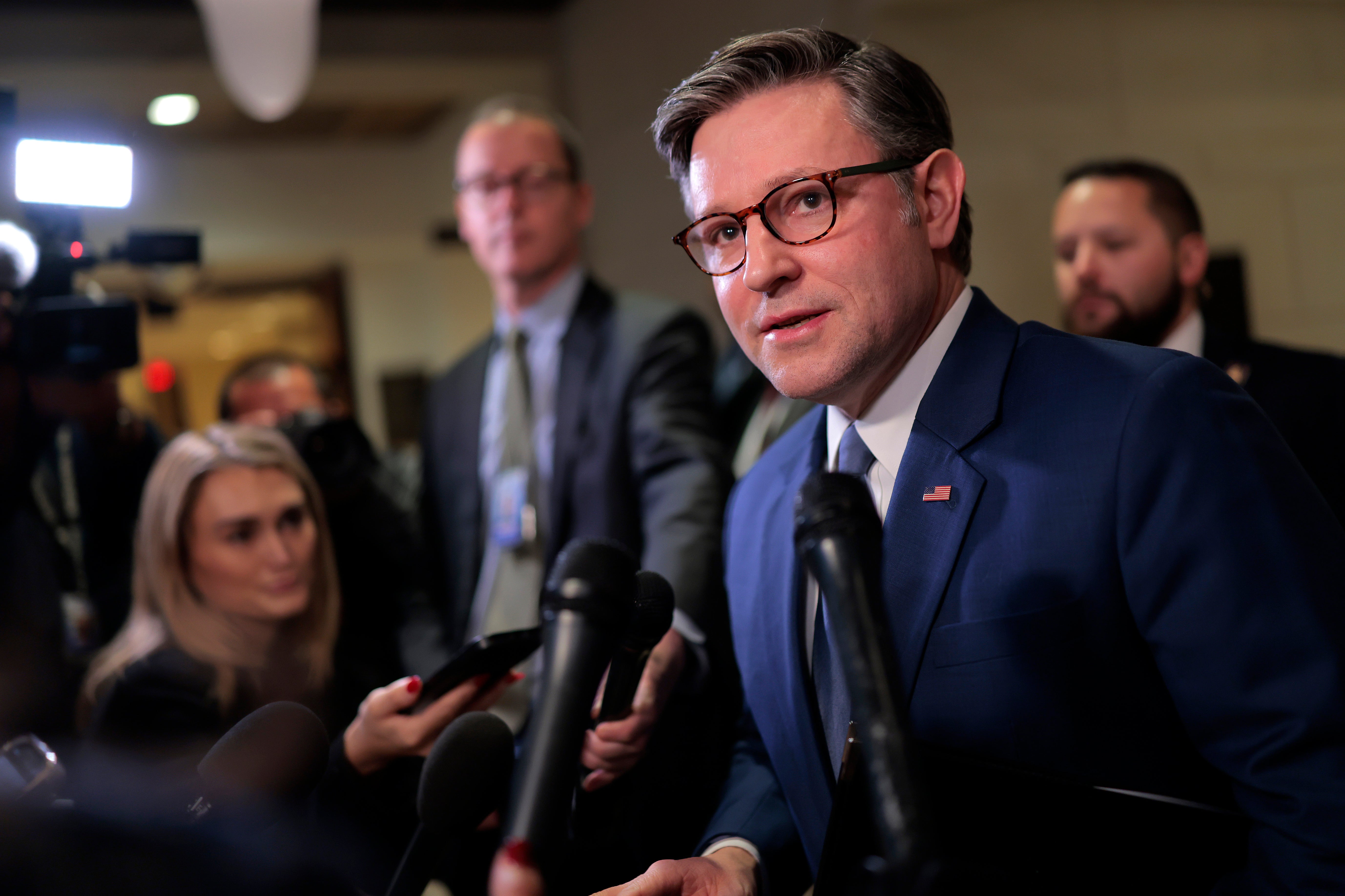 Speaker of the House Mike Johnson (R-LA) told reporters that nobody is talking about war with Greenland, despite the Trump administration’s saber-rattling about it.