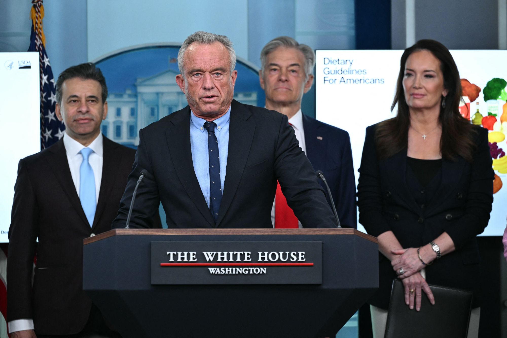 Trump officials on Wednesday announced a new set of dietary guidelines for Americans that encourages whole foods and protein, and discourages the consumption of added sugars and highly processed foods