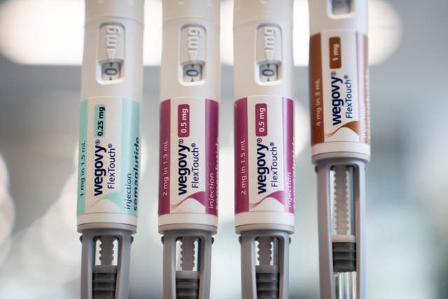 <p>Semaglutide (GLP-1) weight-loss drug Wegovy, made by pharmaceutical company Novo Nordisk. Picture date: Wednesday October 16, 2024.</p>