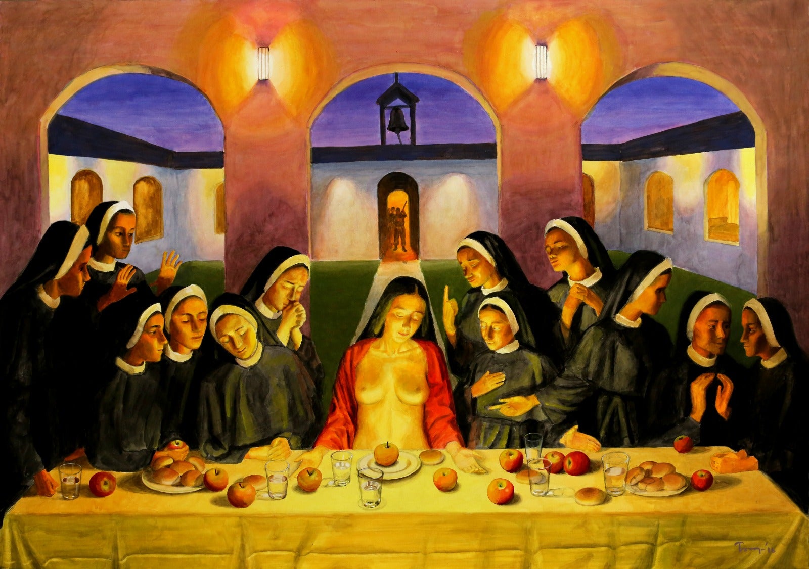 Supper at a Nunnery depicts the final night of Mata Hari’s life as she is sent to a nunnery before her execution