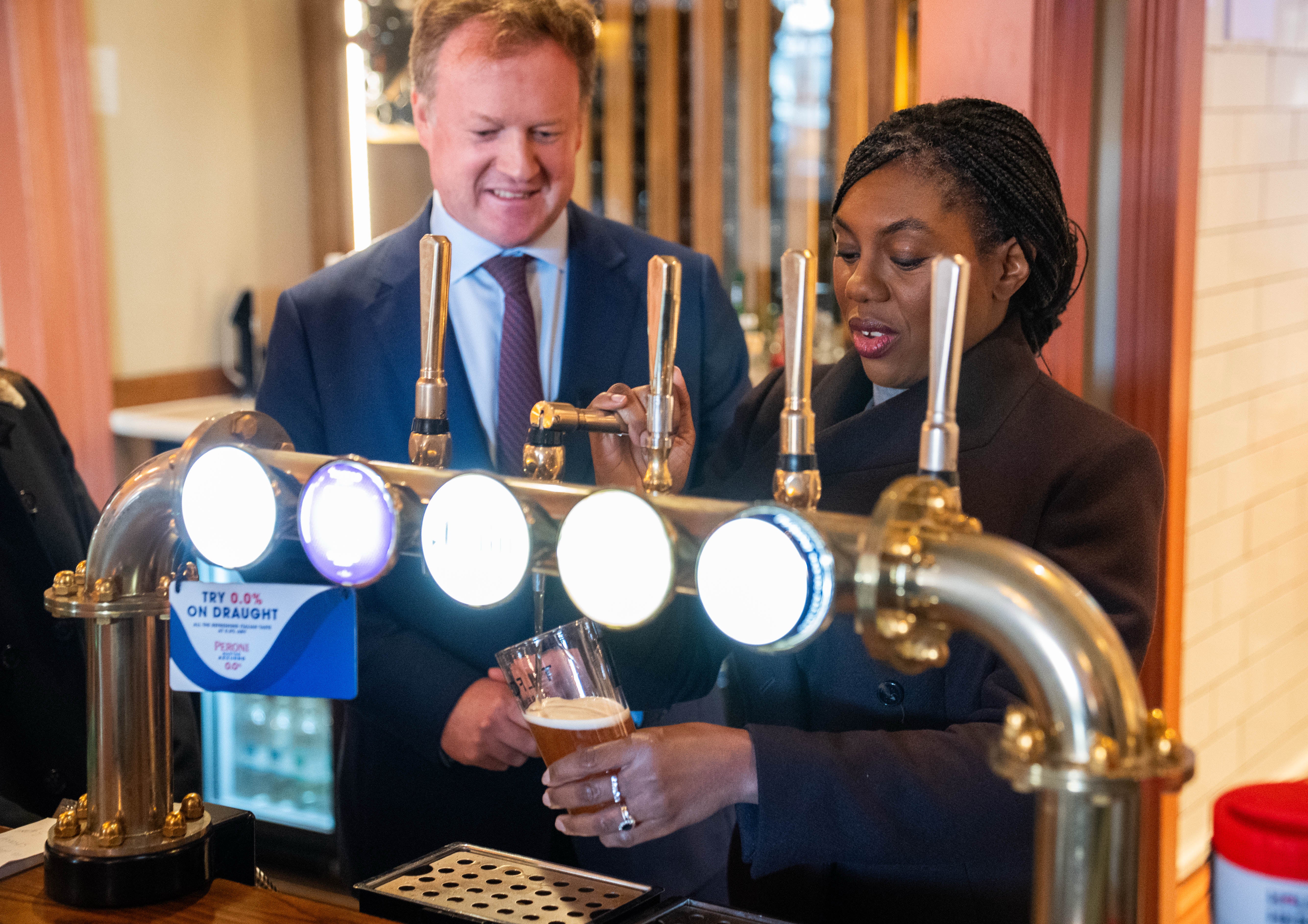 Conservative leader Kemi Badenoch says her party backs British pubs