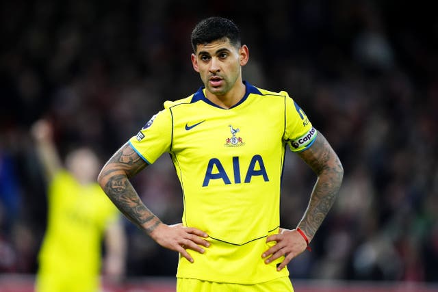 Tottenham captain Cristian Romero has taken aim at the club’s board after defeat to Bournemouth (Mike Egerton/PA)