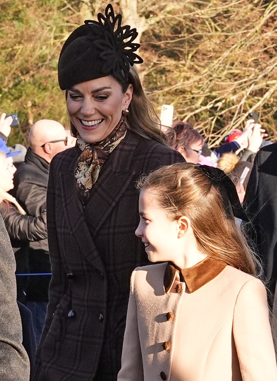 The Princess of Wales on Christmas Day with Princess Charlotte